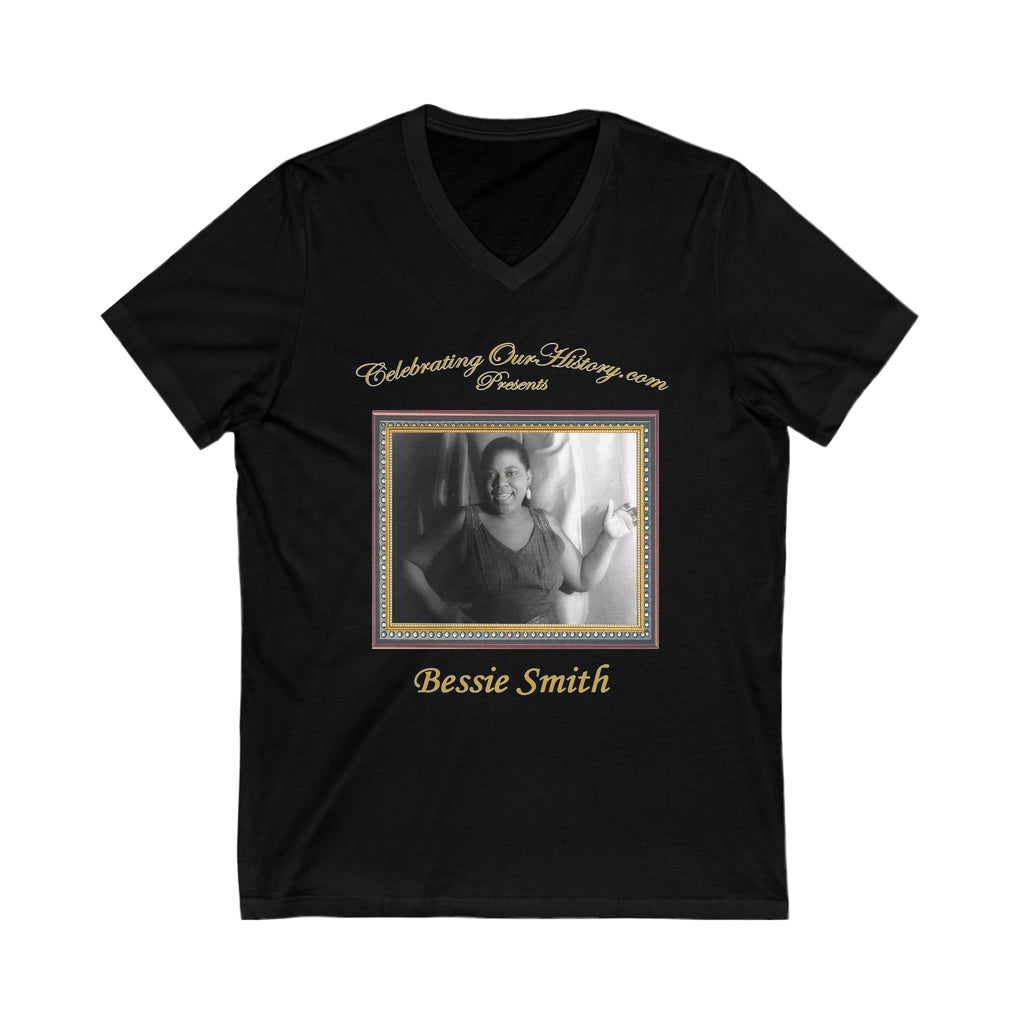 Bessie Smith - Rocking Chair Blues - Front and Back Printed Concert Style V-Neck T-Shirt