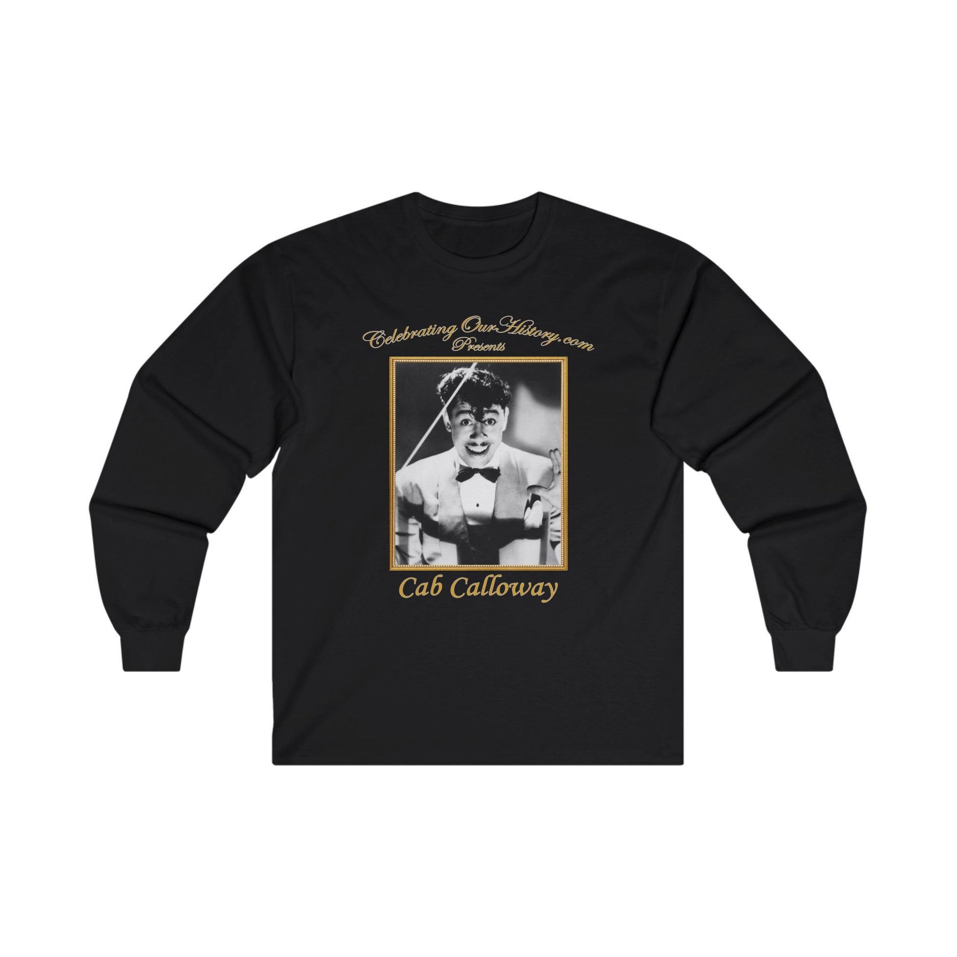 Cab Calloway - Twelve Albums - Front and Back Printed Concert Style Long Sleeve T-Shirt