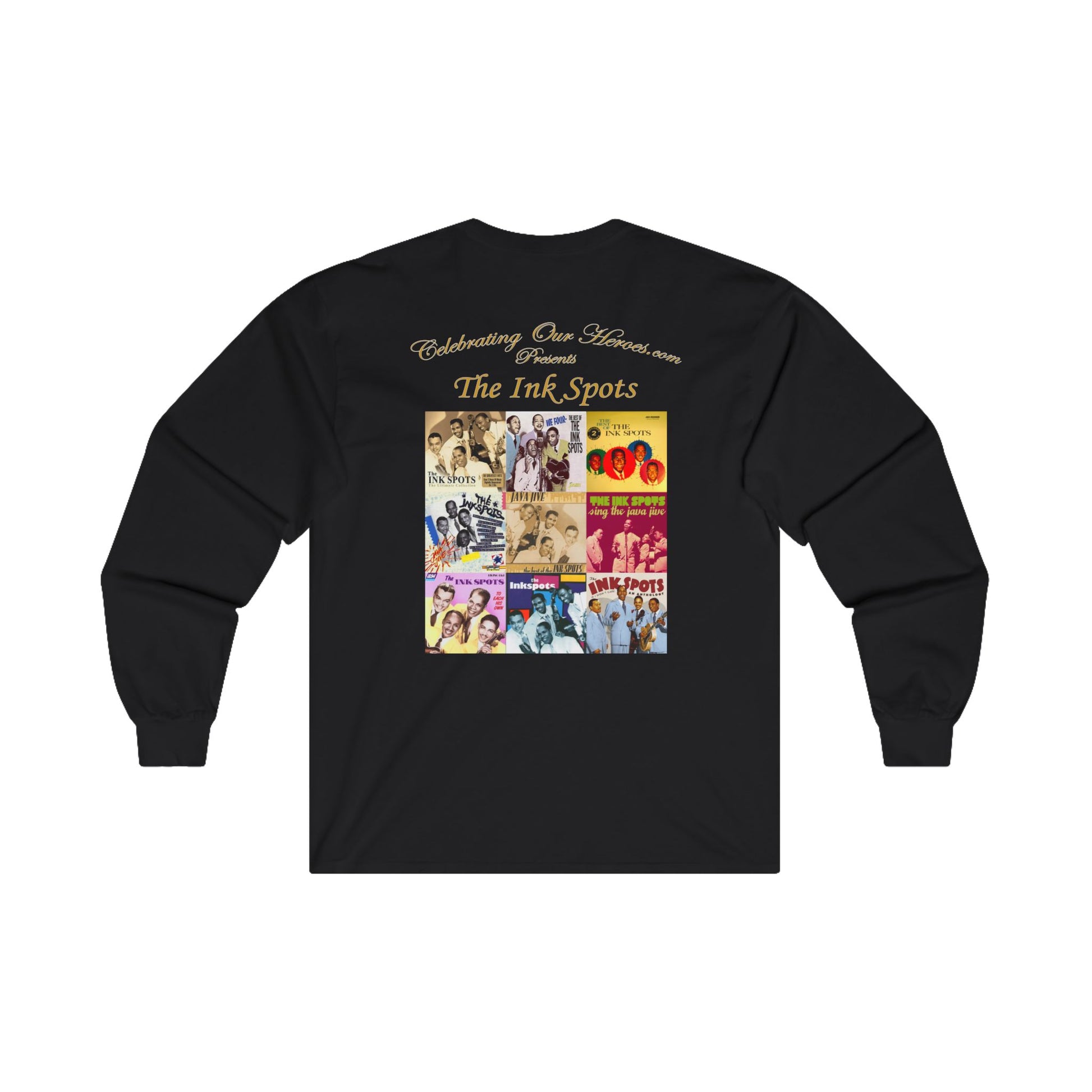 The Ink Spots - Nine Albums - Front and Back Printed Concert Style Long Sleeve T-Shirt