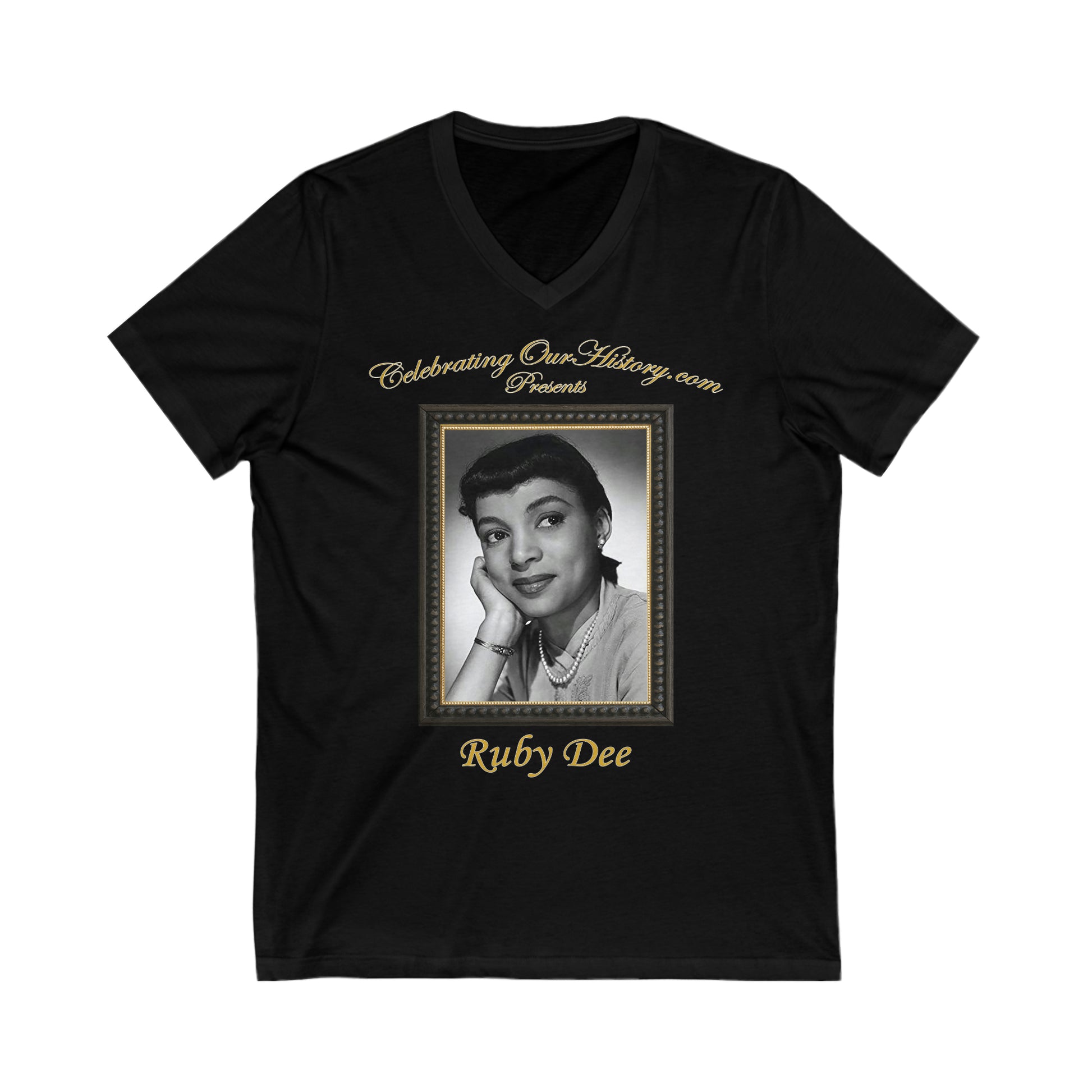 Ruby Dee - St. Louis Blues (1958) - Front and Back Printed Concert Style V-Neck T-Shirt