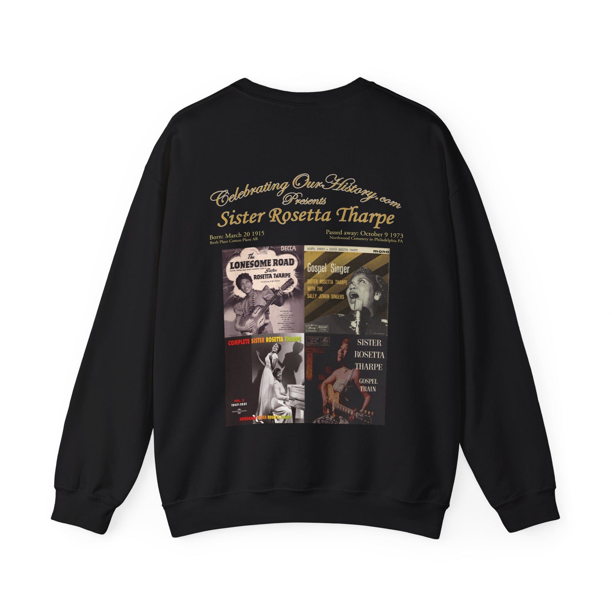 Sister Rosetta Tharpe - Four Albums -  Front and Back Printed Concert Style Sweatshirt