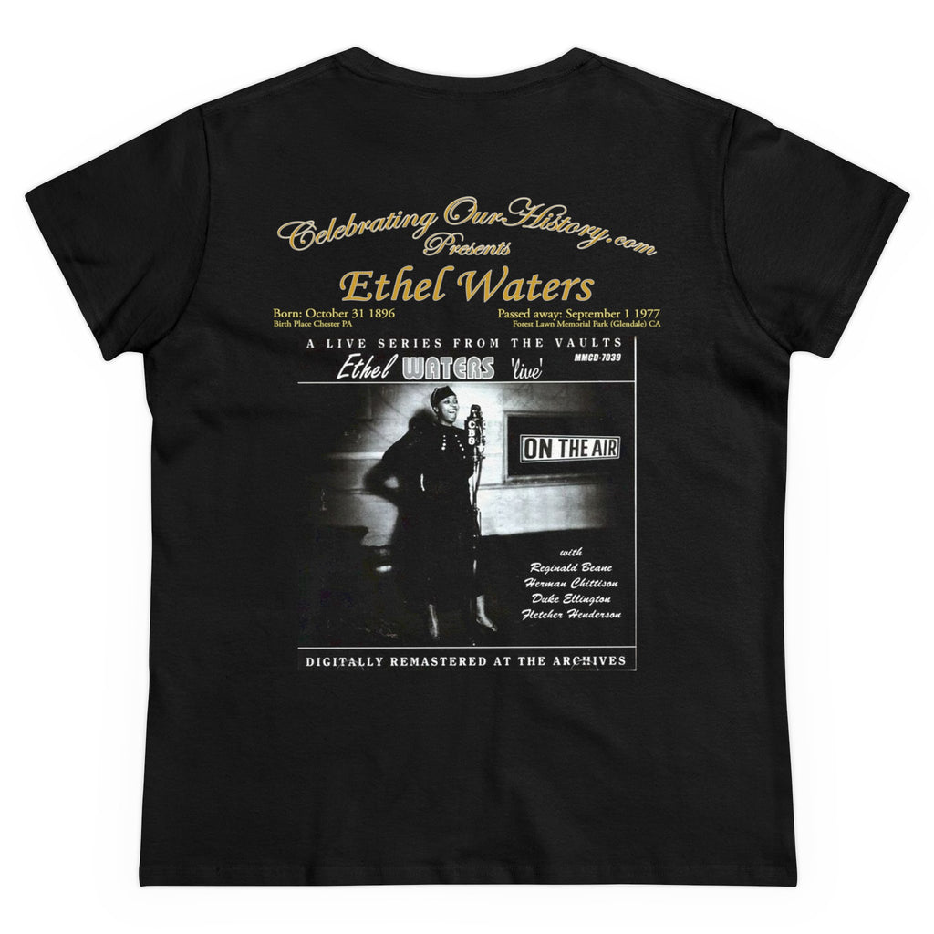 Ethel Waters - Ethel Waters Live -  Front and Back Printed Concert Style Women's T-Shirt