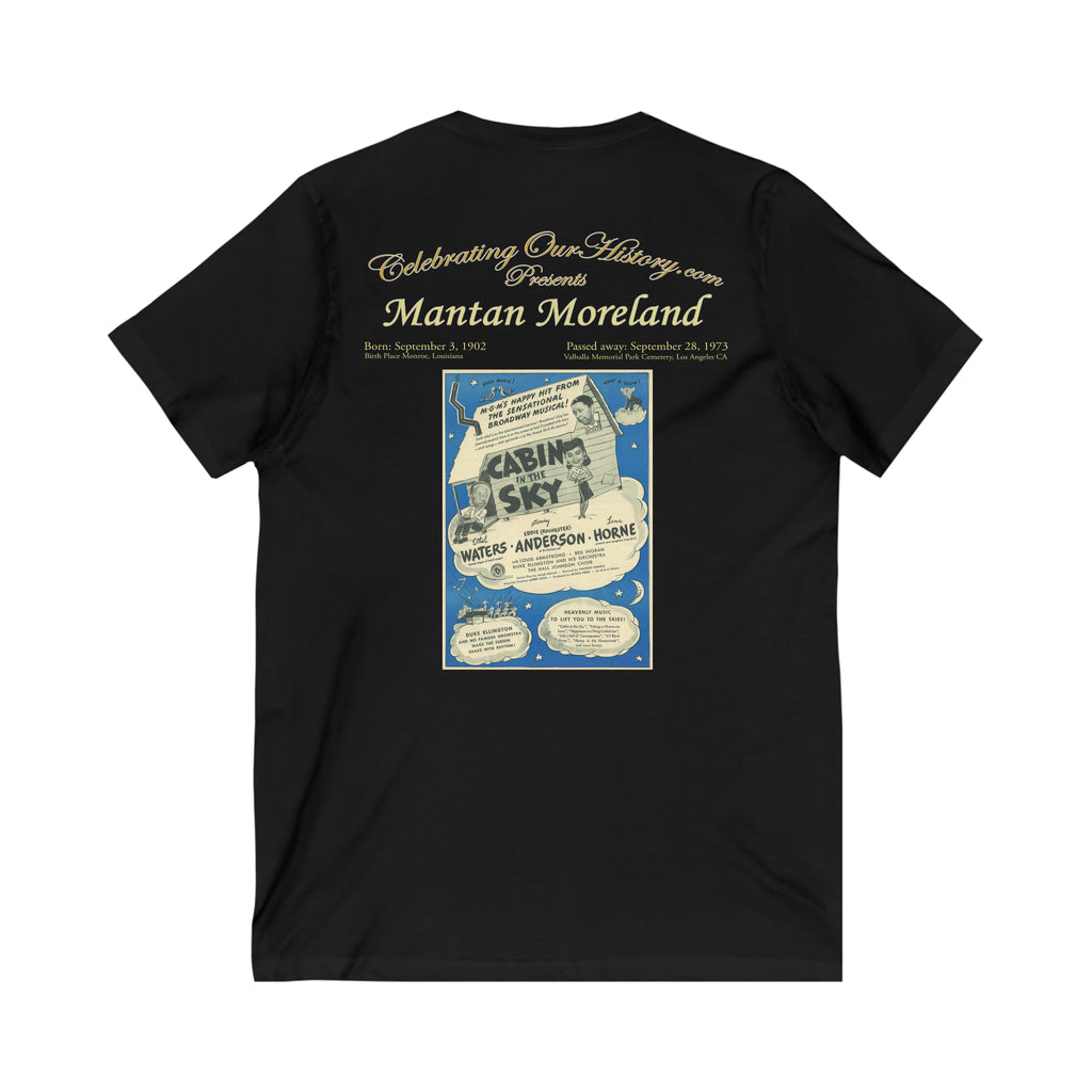 Mantan Moreland - Cabin in the Sky (1943) - Front and Back Printed Concert Style V-Neck T-Shirt