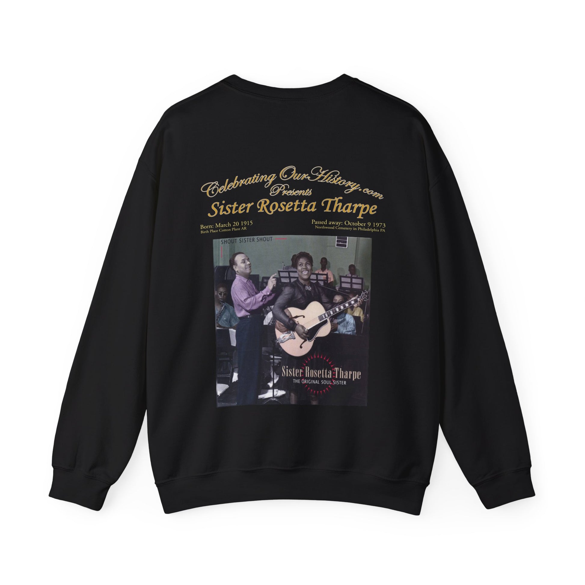 Sister Rosetta Tharpe - Shout Sister Shout -  Front and Back Printed Concert Style Sweatshirt