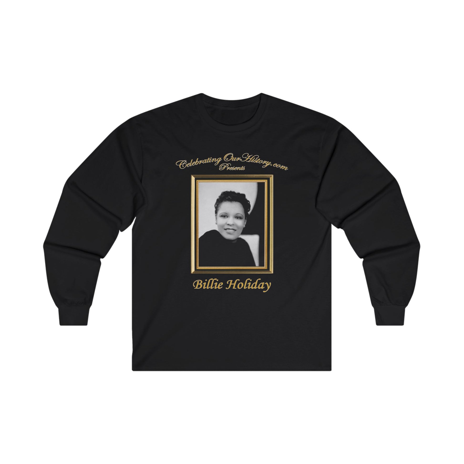 Billie Holiday - God Bless The Child - Front and Back Printed Concert Style Long Sleeve T-Shirt