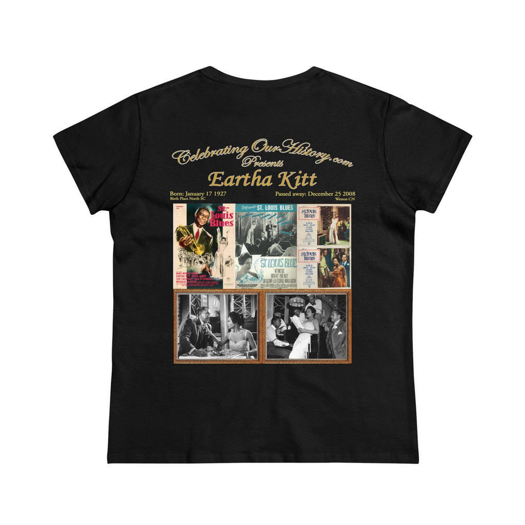 Eartha Kitt - St. Louis Blues (1958) v2 -  Front and Back Printed Concert Style Women's T-Shirt