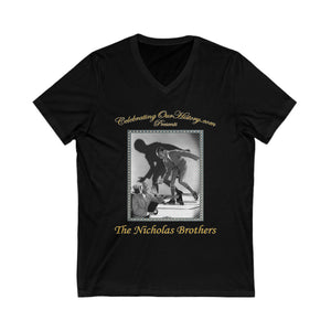 The Nicholas Brothers - The Big Broadcast of 1936 v3 - Front and Back Printed Concert Style V-Neck T-Shirt