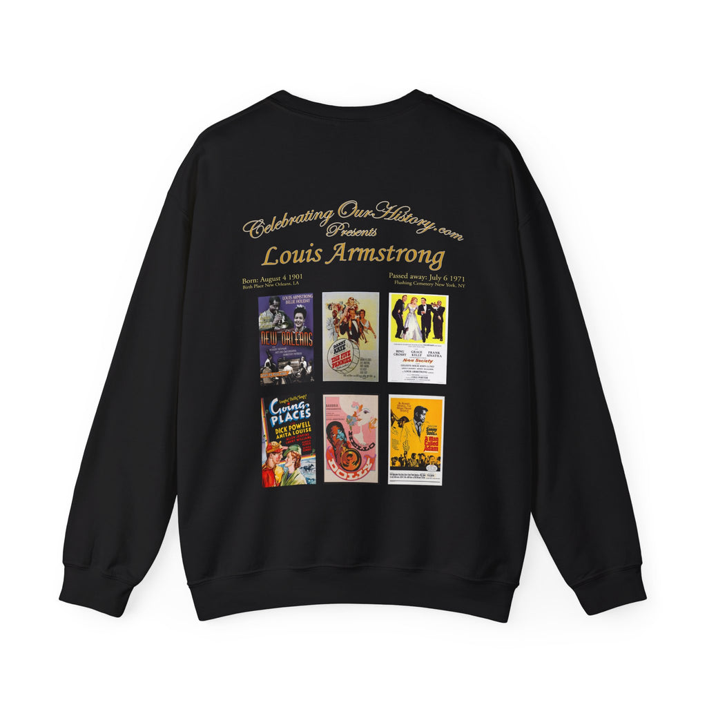 Louis Armstrong - Six Movie Posters -  Front and Back Printed Concert Style Sweatshirt