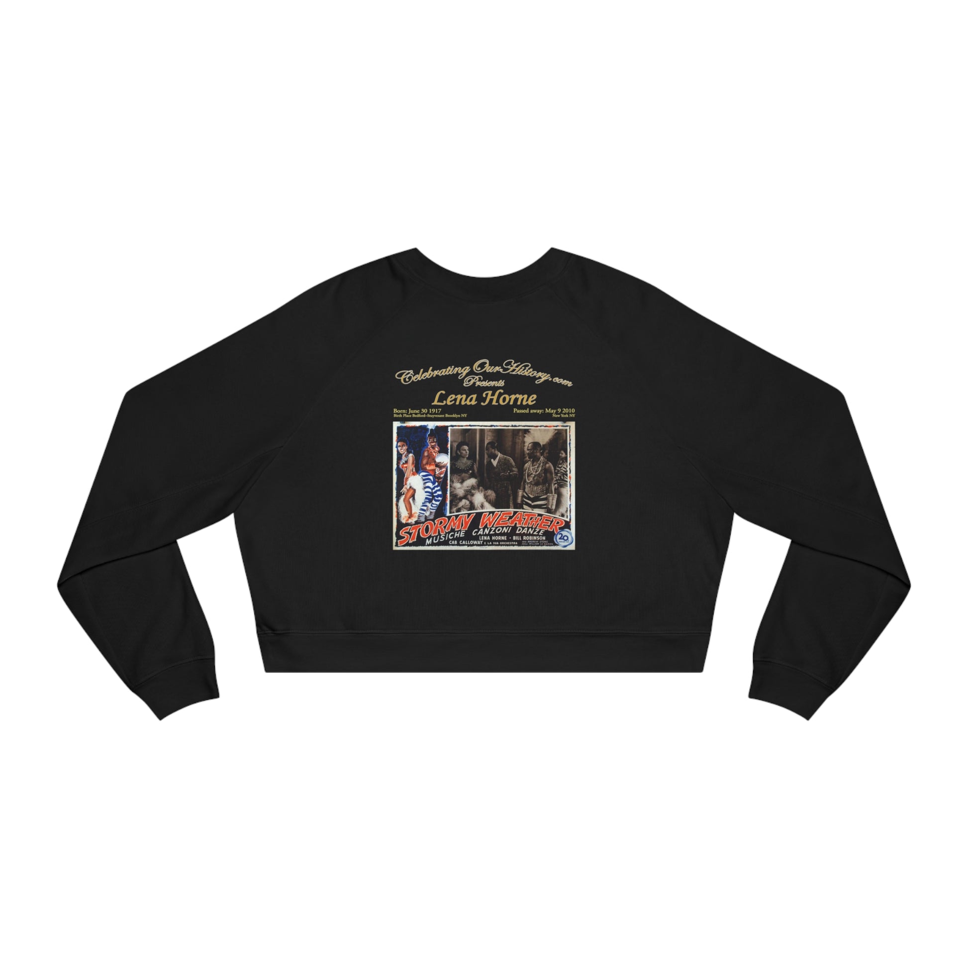 Lena Horne - Stormy Weather (1943) - Women's Crop Cuff Hoodie