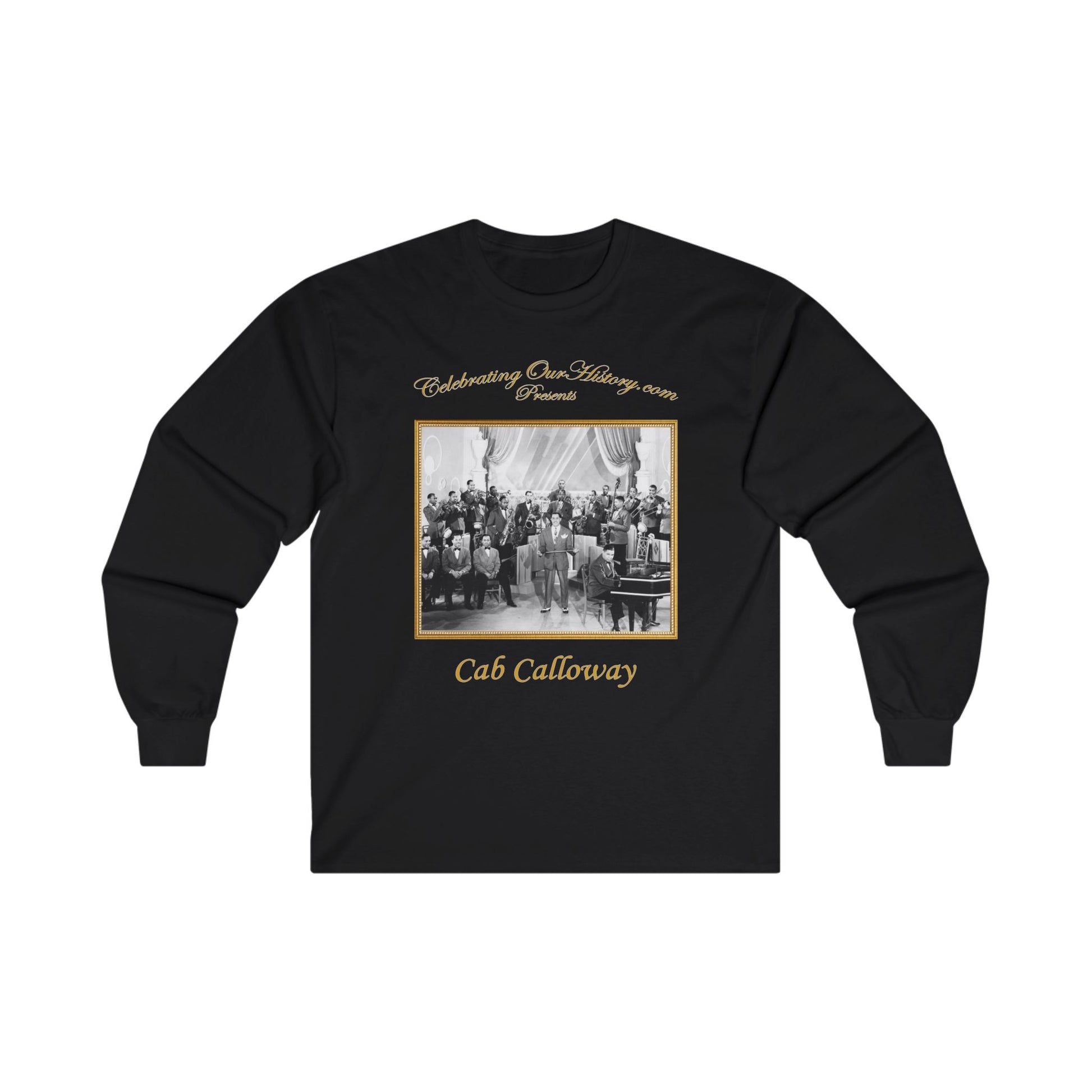 Cab Calloway - Ebony Parade (1947) - Front and Back Printed Concert Style Long Sleeve T-Shirt