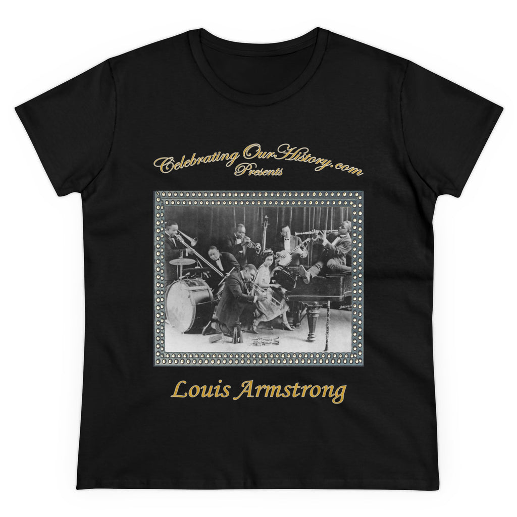 Louis Armstrong - First Four Albums -  Front and Back Printed Concert Style Women's T-Shirt