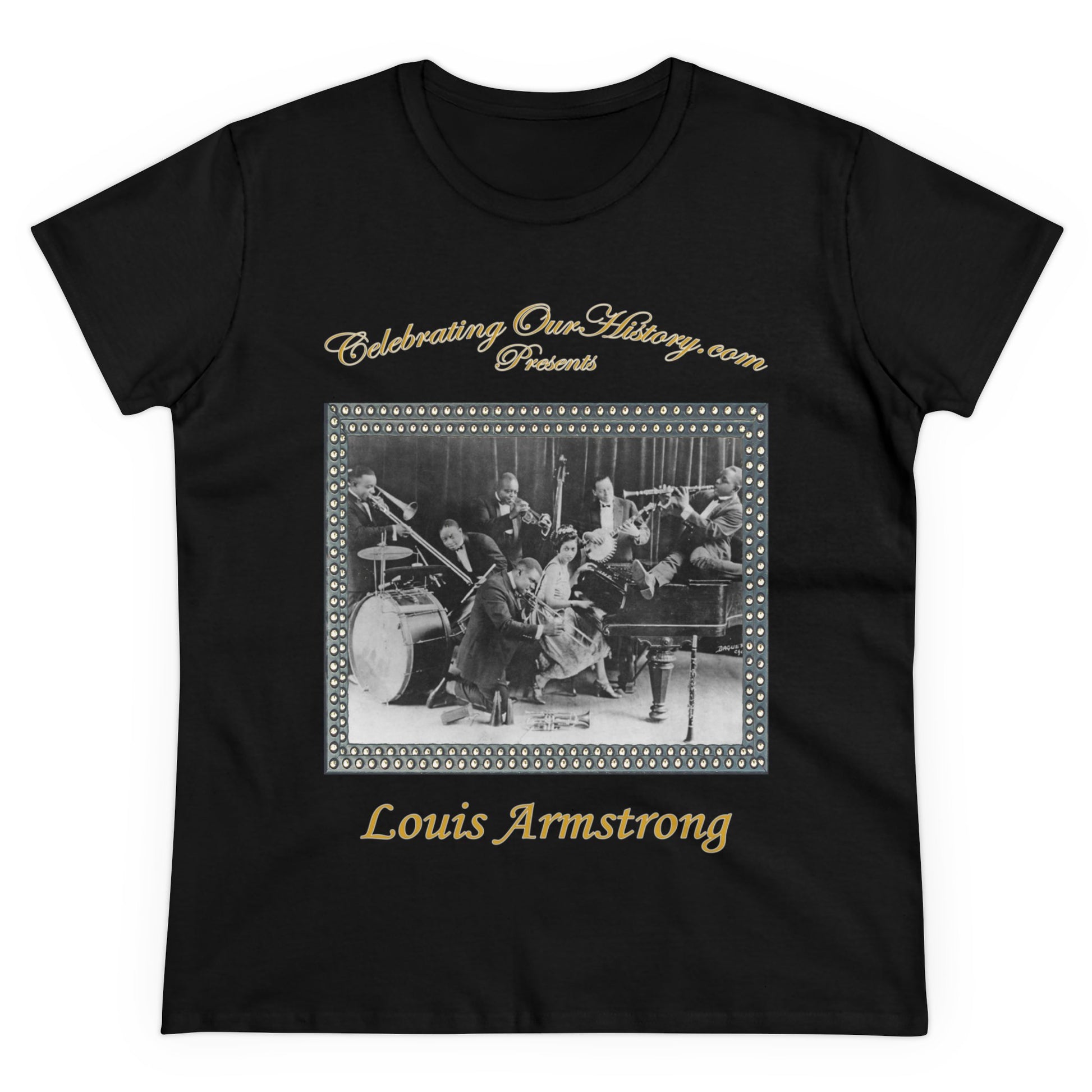 Louis Armstrong - First Four Albums -  Front and Back Printed Concert Style Women's T-Shirt
