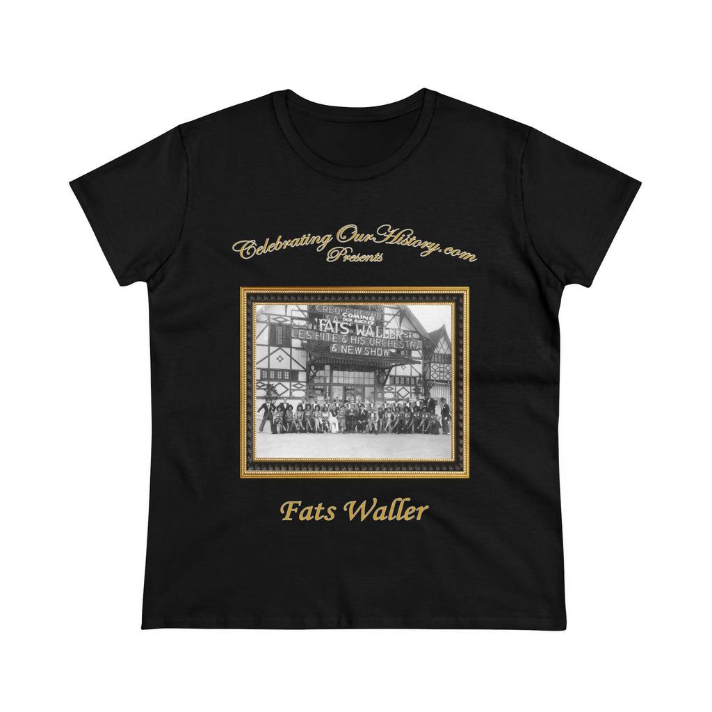 Fats Waller - Riverview Ballroom -  Front and Back Printed Concert Style Women's T-Shirt