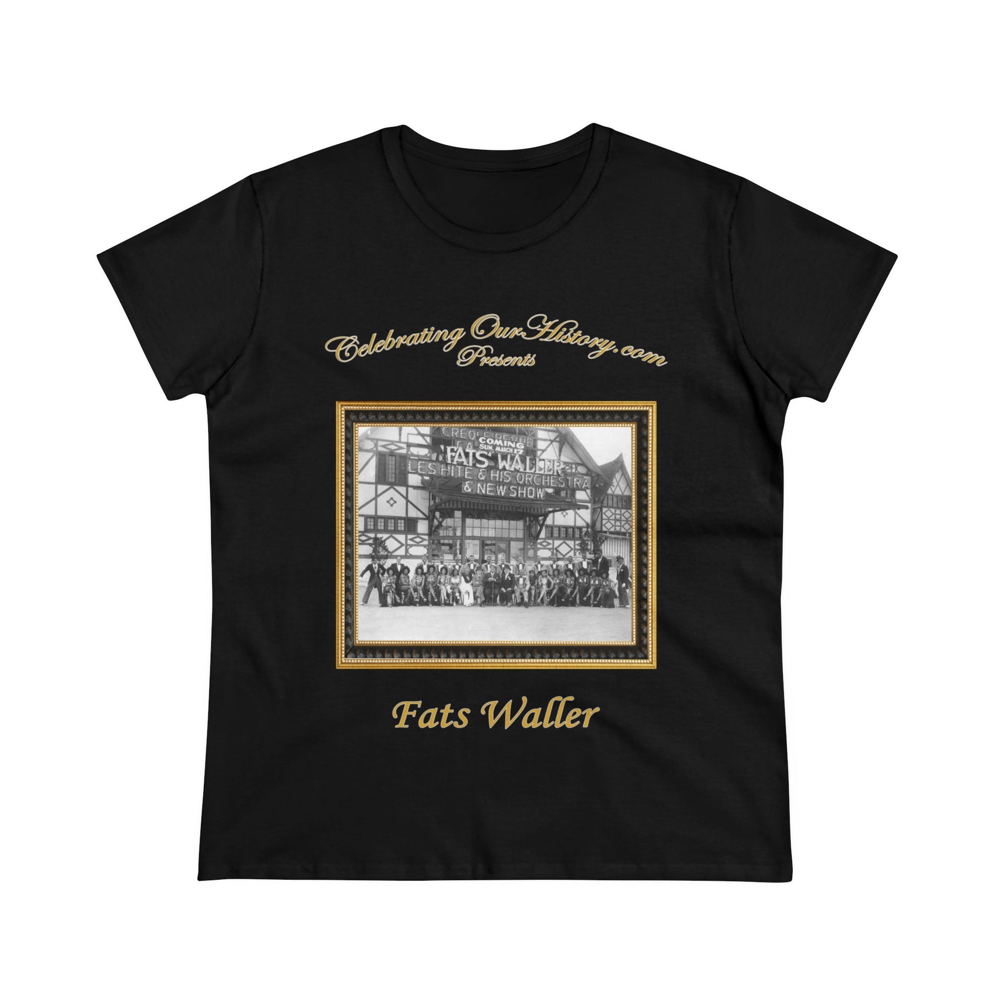 Fats Waller - Riverview Ballroom -  Front and Back Printed Concert Style Women's T-Shirt