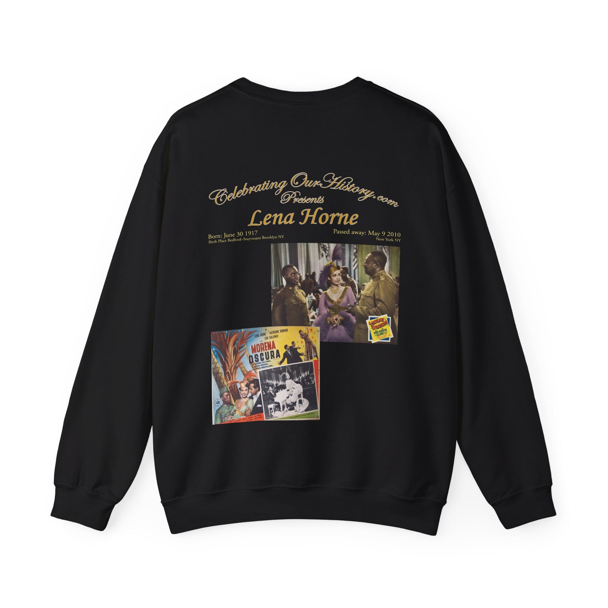 Lena Horne - Stormy Weather (1943) v2 -  Front and Back Printed Concert Style Sweatshirt