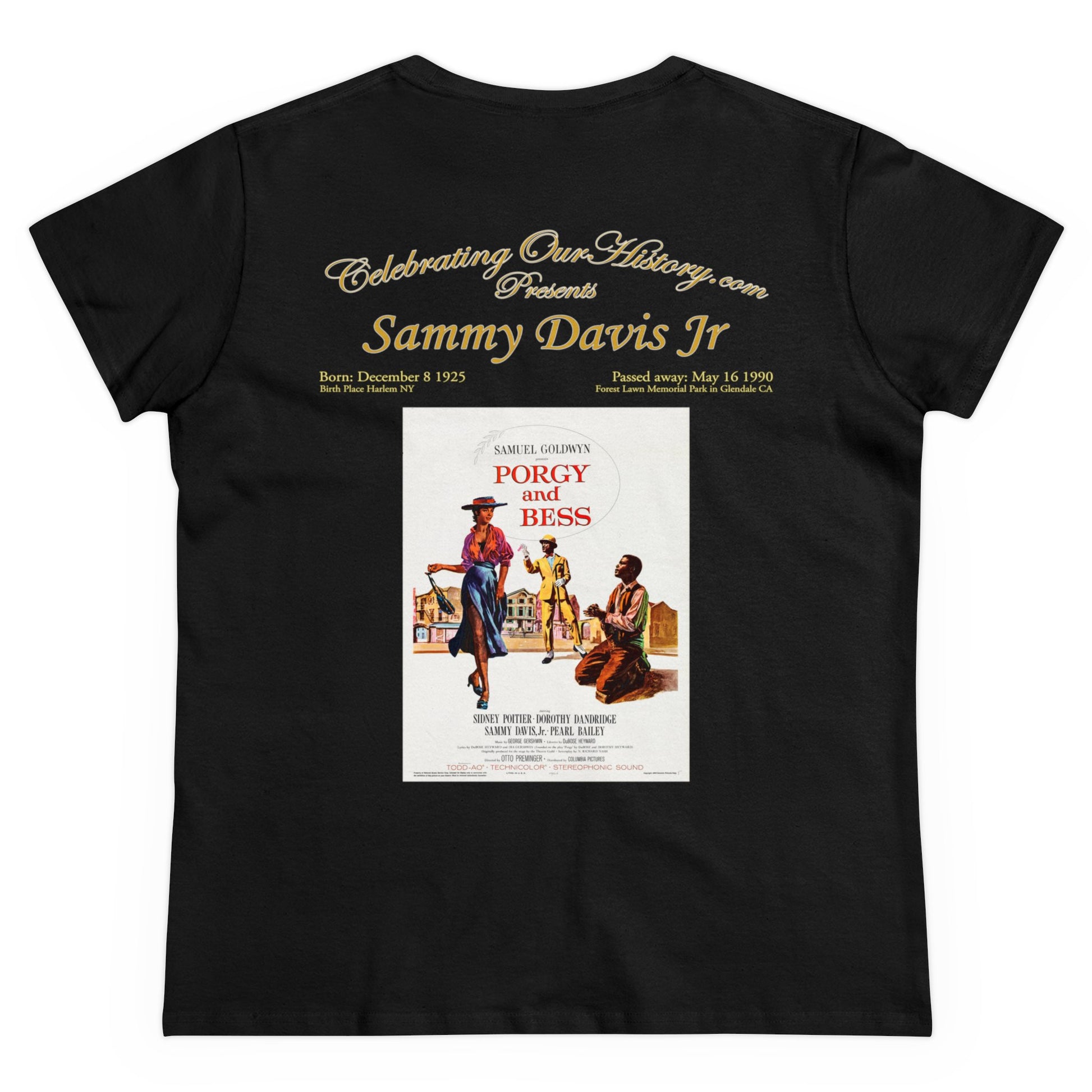 Sammy Davis Jr - Porgy And Bess (1959) -  Front and Back Printed Concert Style Women's T-Shirt
