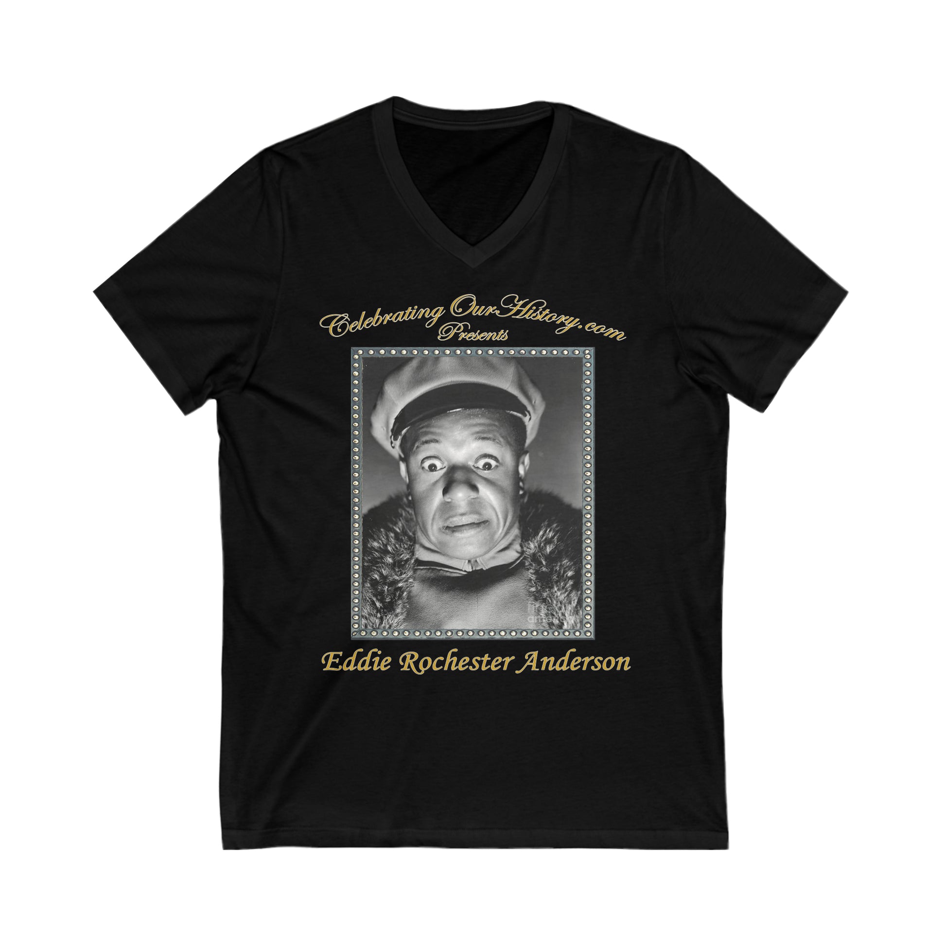 Eddie “Rochester” Anderson - Topper Returns (1941) v2 - Front and Back Printed Concert Style V-Neck T-Shirt