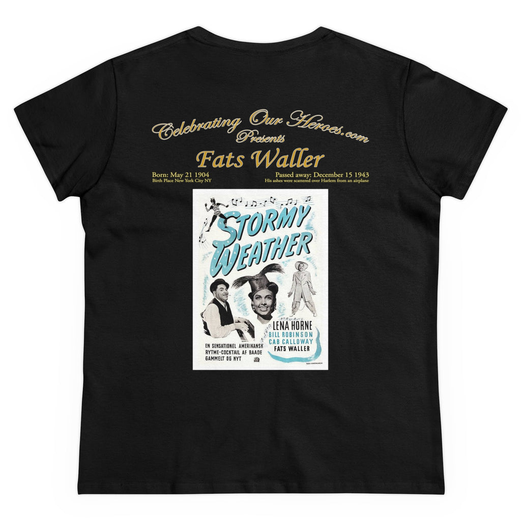 Fats Waller - Stormy Weather (1943) -  Front and Back Printed Concert Style Women's T-Shirt