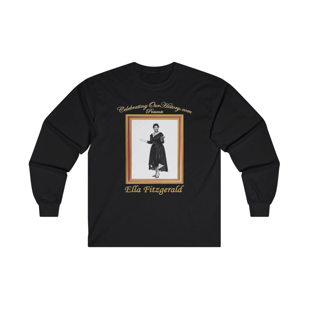 Ella Fitzgerald - St. Louis Blues (1958) - Front and Back Printed Concert Style Long Sleeve T-Shirt