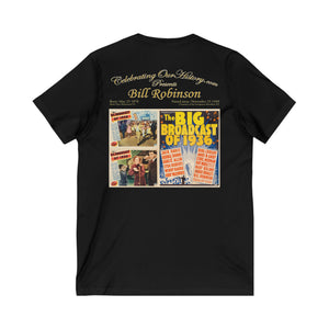 Bill Robinson - The Big Broadcast of 1936 - Front and Back Printed Concert Style V-Neck T-Shirt