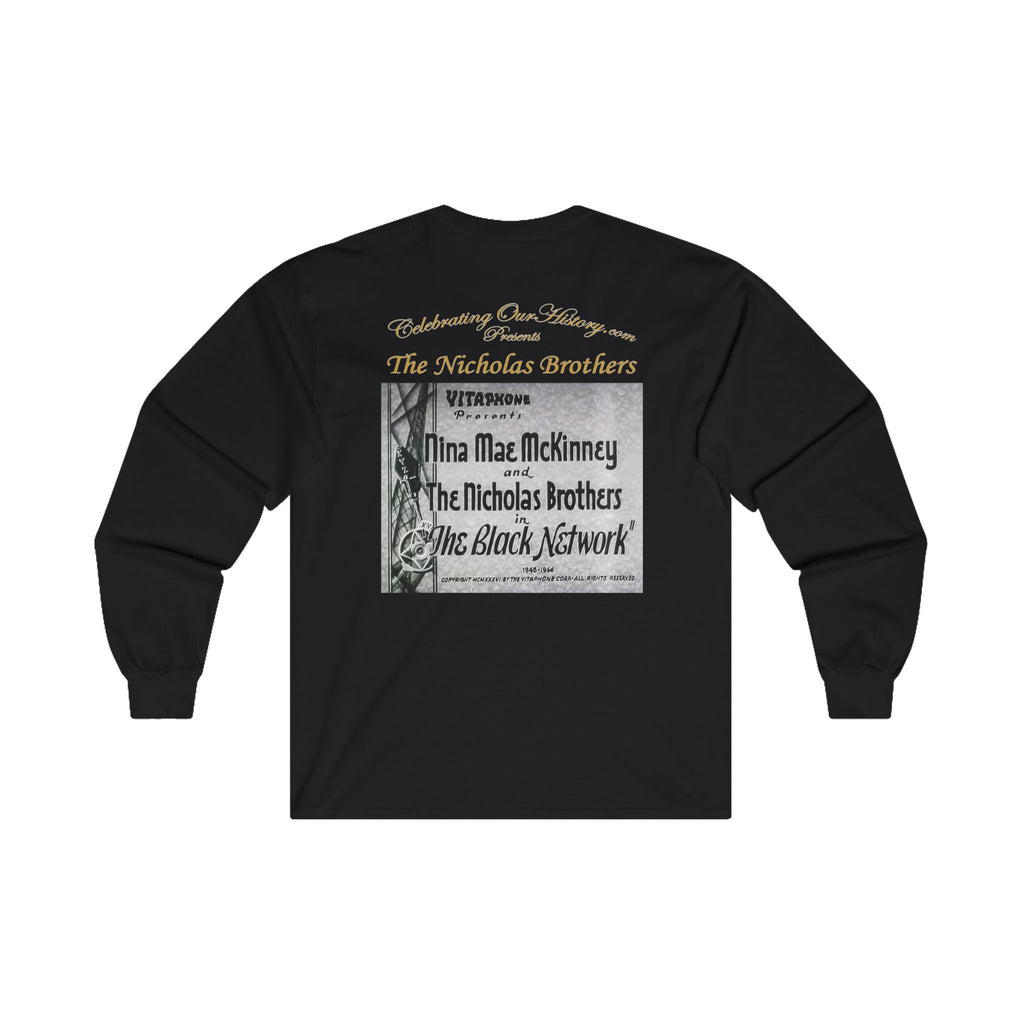 The Nicholas Brothers - The Black Network - Front and Back Printed Concert Style Long Sleeve T-Shirt