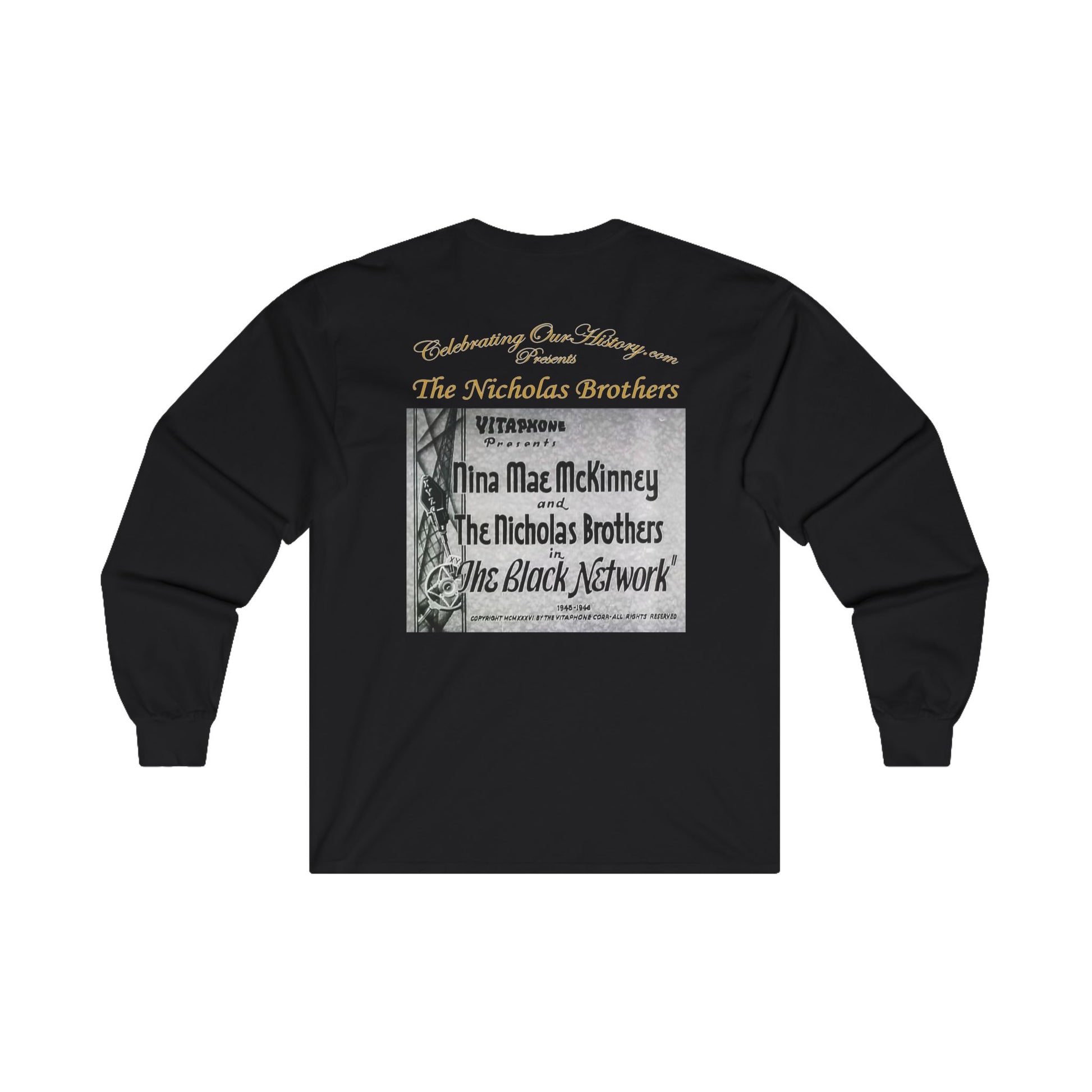 The Nicholas Brothers - The Black Network - Front and Back Printed Concert Style Long Sleeve T-Shirt