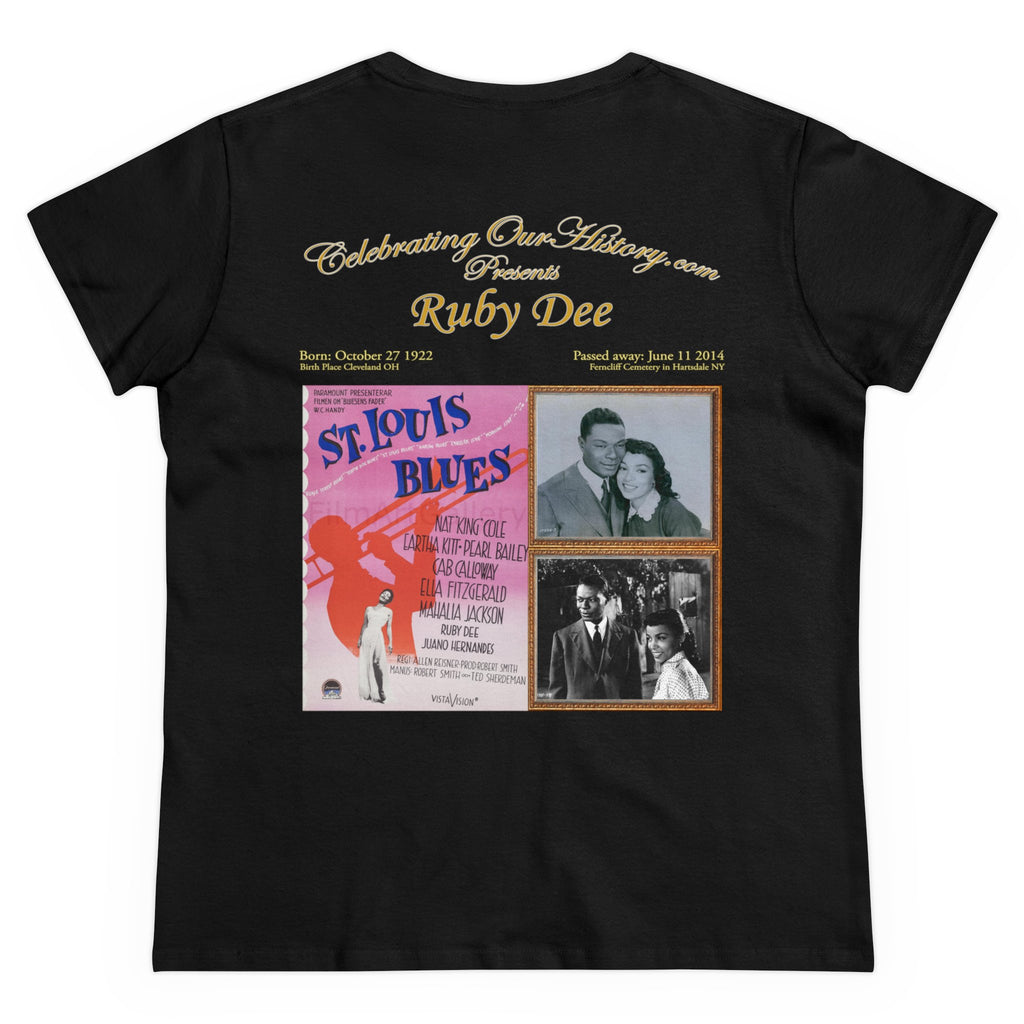Ruby Dee - St. Louis Blues (1958) -  Front and Back Printed Concert Style Women's T-Shirt