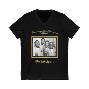 The Ink Spots - If I Didn't Care - Front and Back Printed Concert Style V-Neck T-Shirt