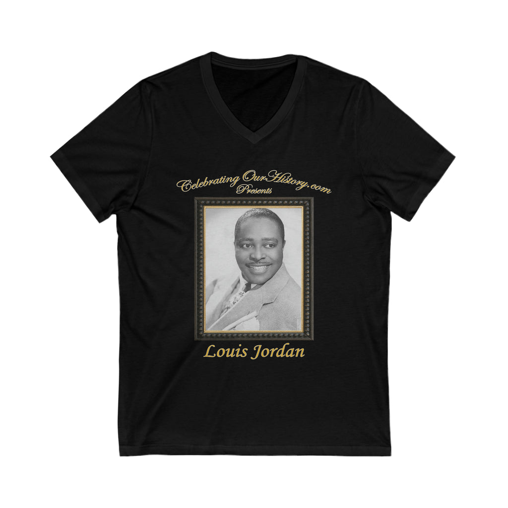 Louis Jordan - Four Movie Posters - Front and Back Printed Concert Style V-Neck T-Shirt