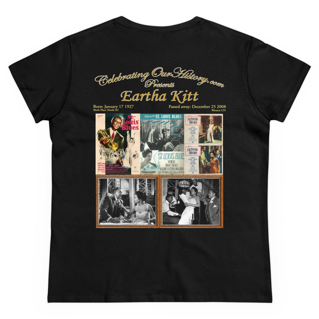 Eartha Kitt - St. Louis Blues (1958) -  Front and Back Printed Concert Style Women's T-Shirt