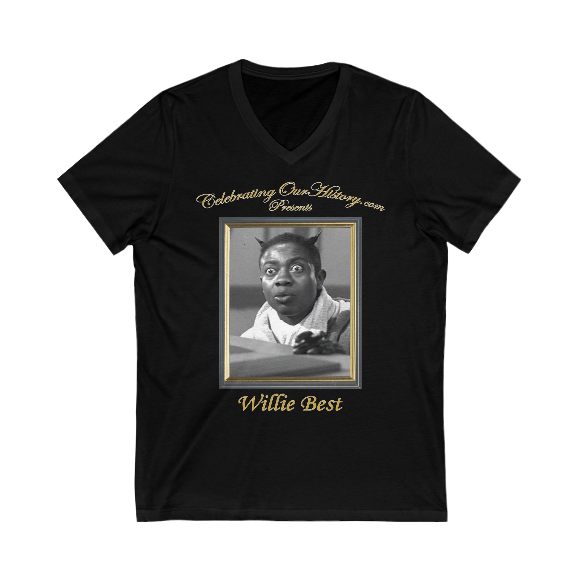 Willie Best - Cabin in the Sky (1943) - Front and Back Printed Concert Style V-Neck T-Shirt