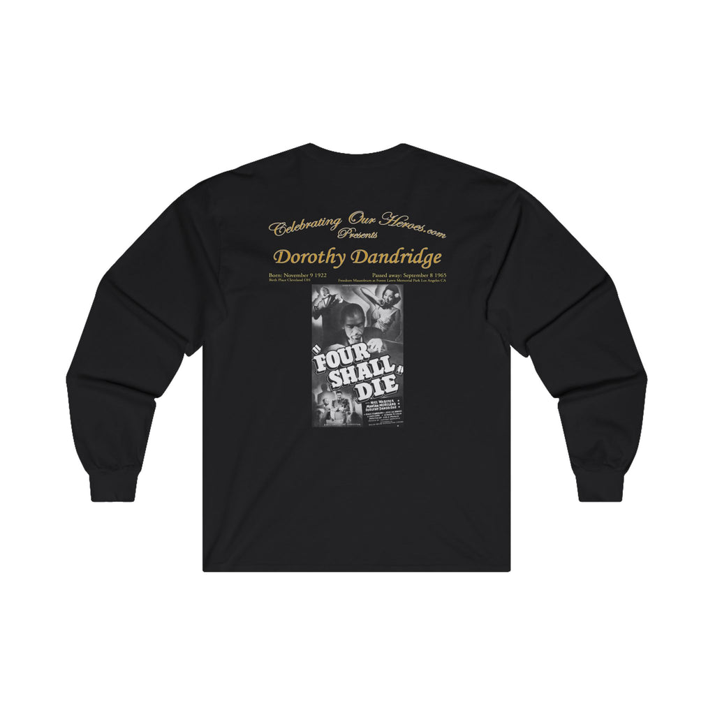 Dorothy Dandridge - Four Shall Die (1940) - Front and Back Printed Concert Style Long Sleeve T-Shirt