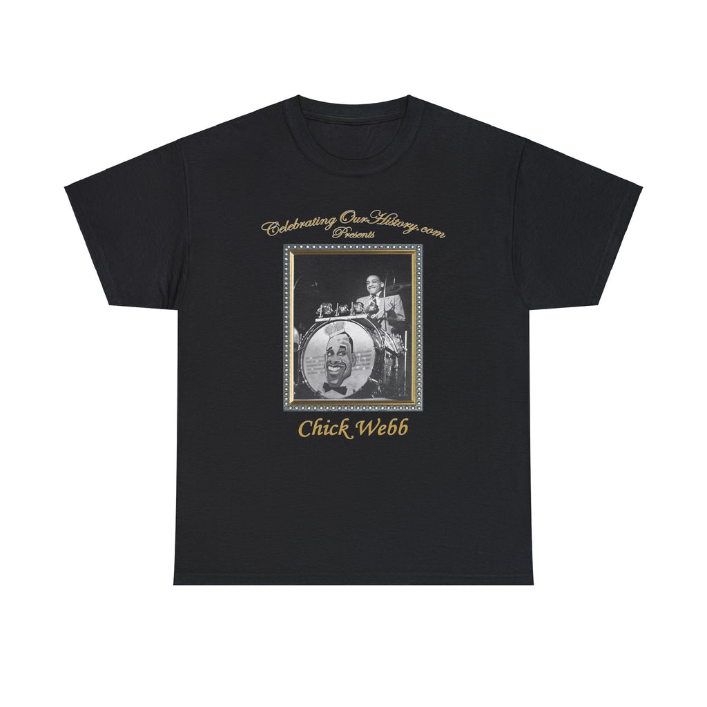 Chick Webb - Four Records -  Front and Back Printed Concert Style T-Shirt