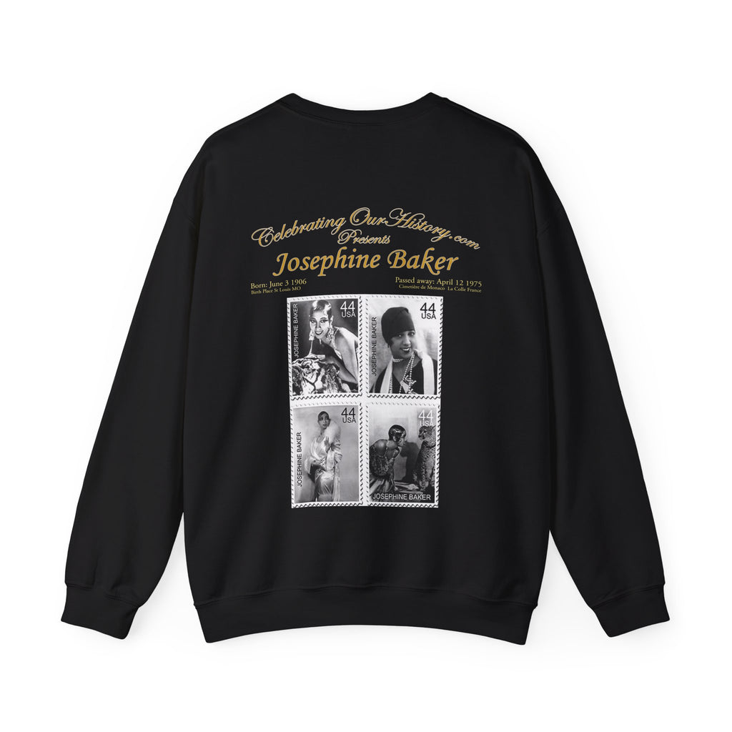 Josephine Baker - Four Stamps -  Front and Back Printed Concert Style Sweatshirt