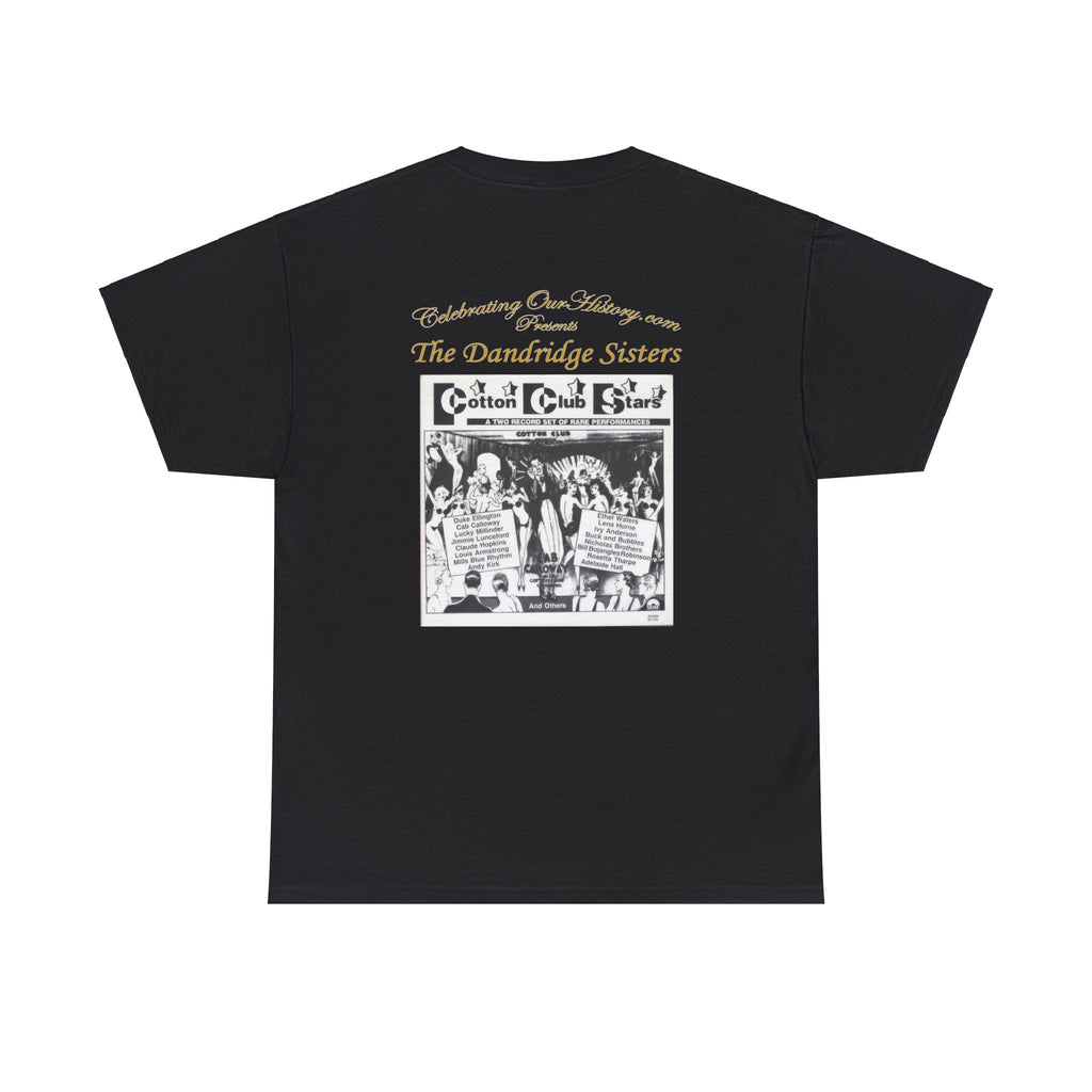 The Dandridge Sisters - Cotton Club Stars -  Front and Back Printed Concert Style T-Shirt