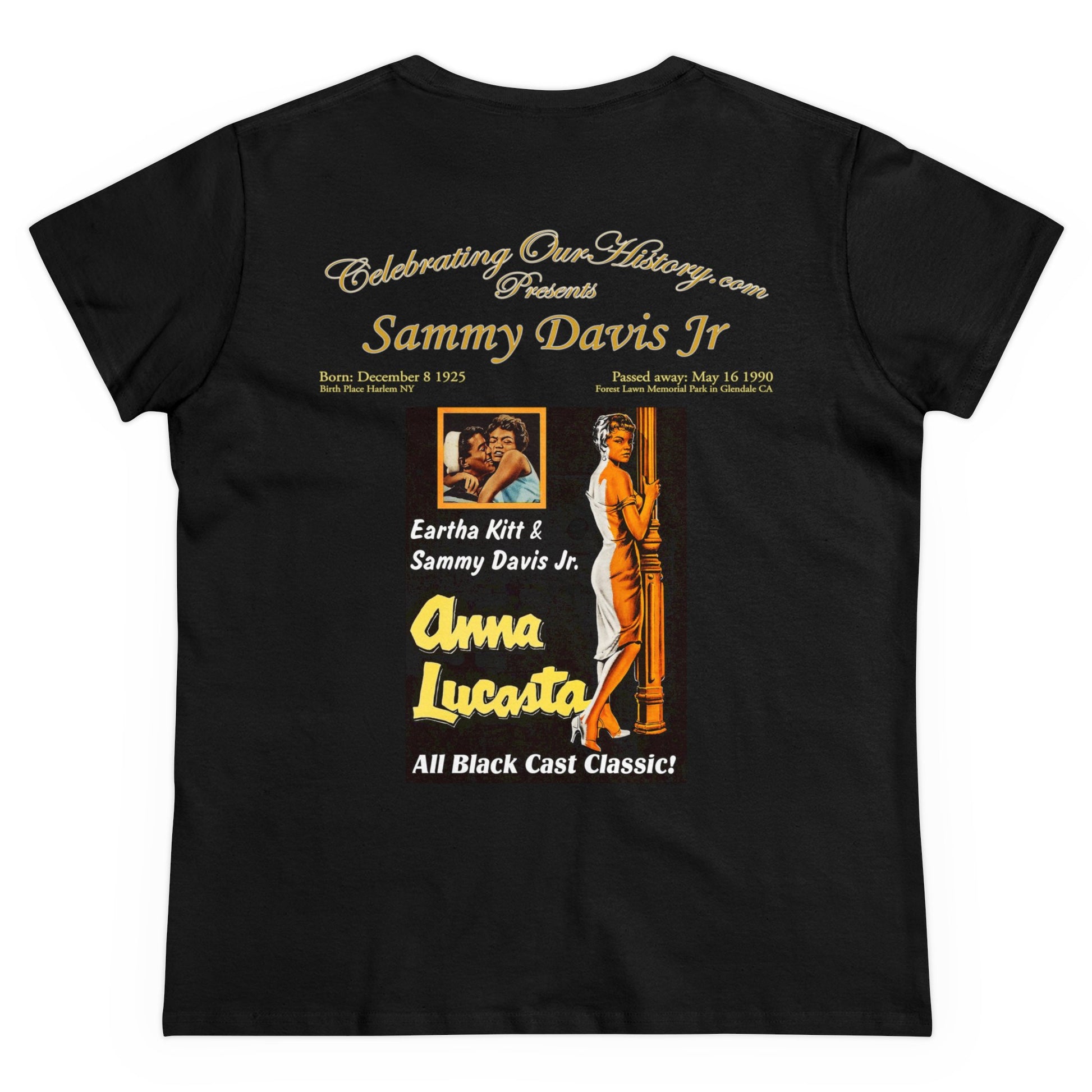 Sammy Davis Jr - Anna Lucasta (1958) -  Front and Back Printed Concert Style Women's T-Shirt