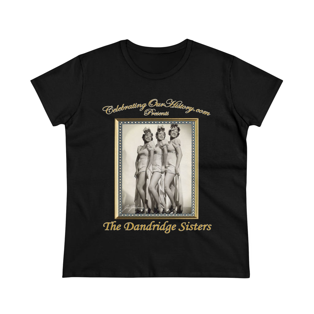 The Dandridge Sisters - Cotton Club Stars -  Front and Back Printed Concert Style Women's T-Shirt