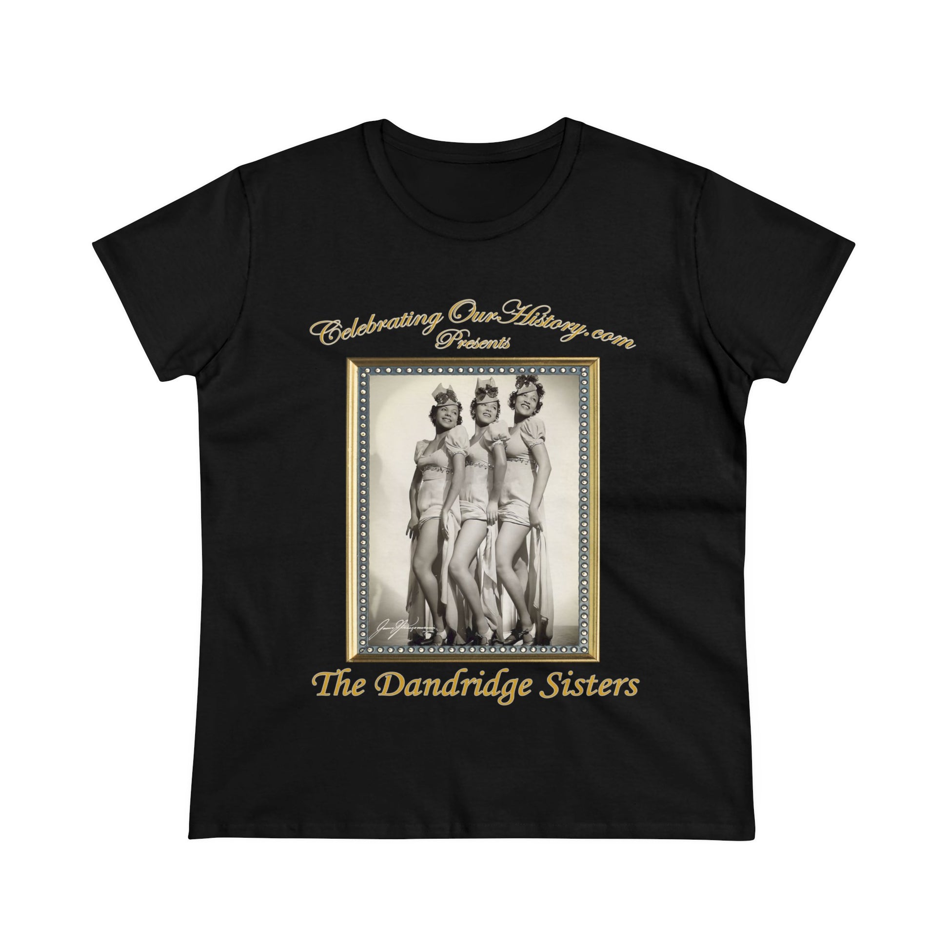 The Dandridge Sisters - Cotton Club Stars -  Front and Back Printed Concert Style Women's T-Shirt