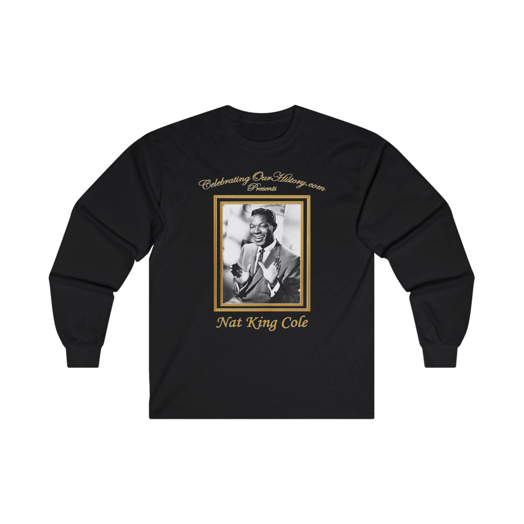Nat King Cole - The Unforgettable Nat King Cole - Front and Back Printed Concert Style Long Sleeve T-Shirt