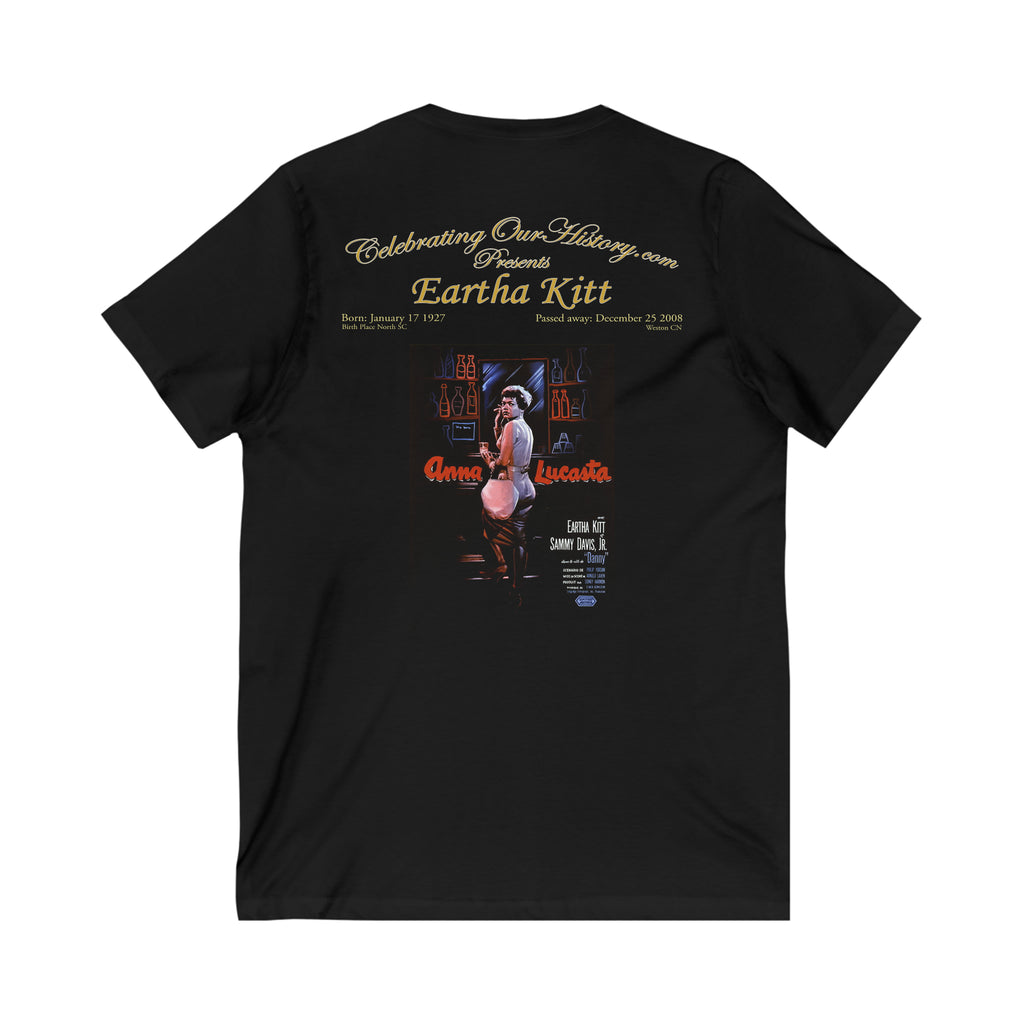 Eartha Kitt - Anna Lucasta (1958) - Front and Back Printed Concert Style V-Neck T-Shirt