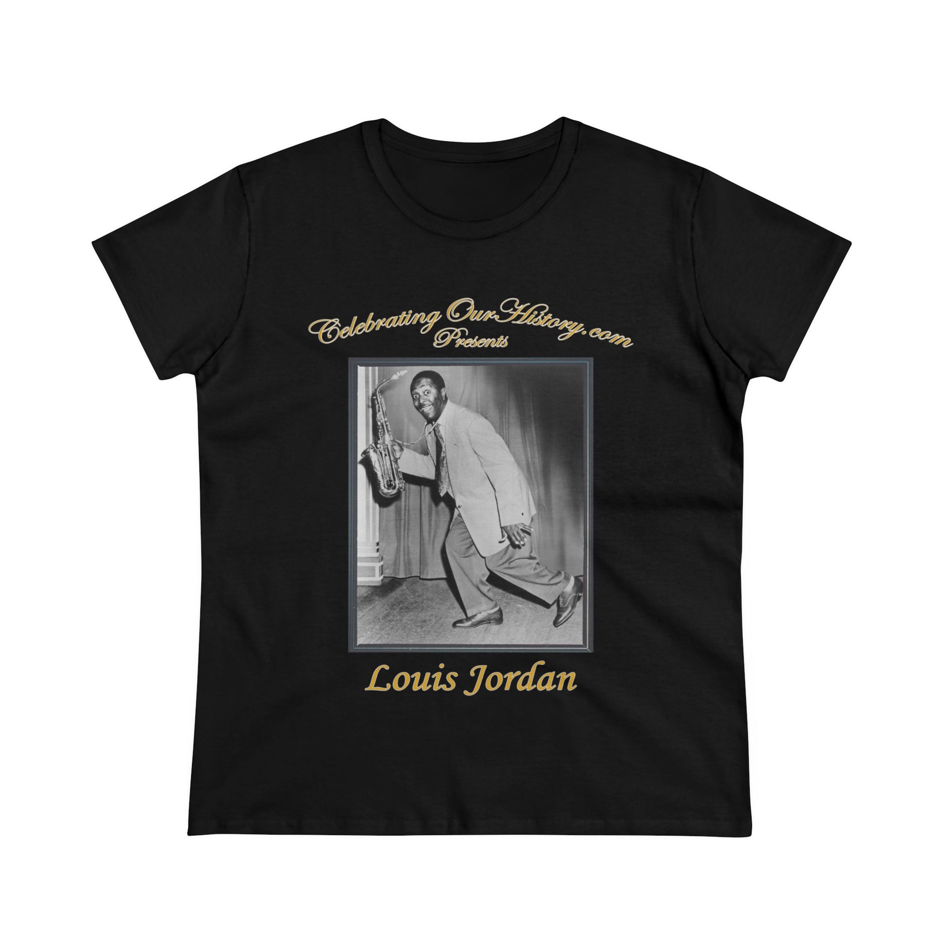 Louis Jordan - Four Albums -  Front and Back Printed Concert Style Women's T-Shirt