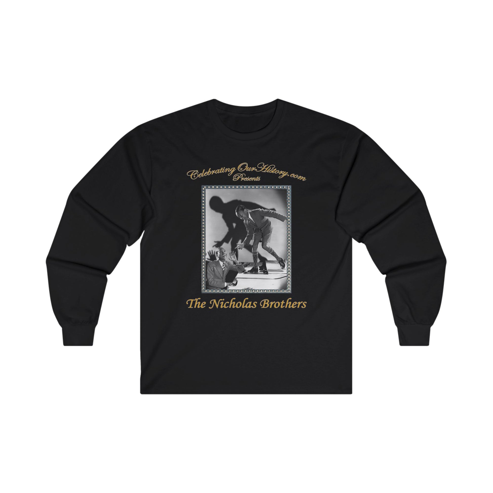 The Nicholas Brothers - The Big Broadcast of 1936 v3 - Front and Back Printed Concert Style Long Sleeve T-Shirt