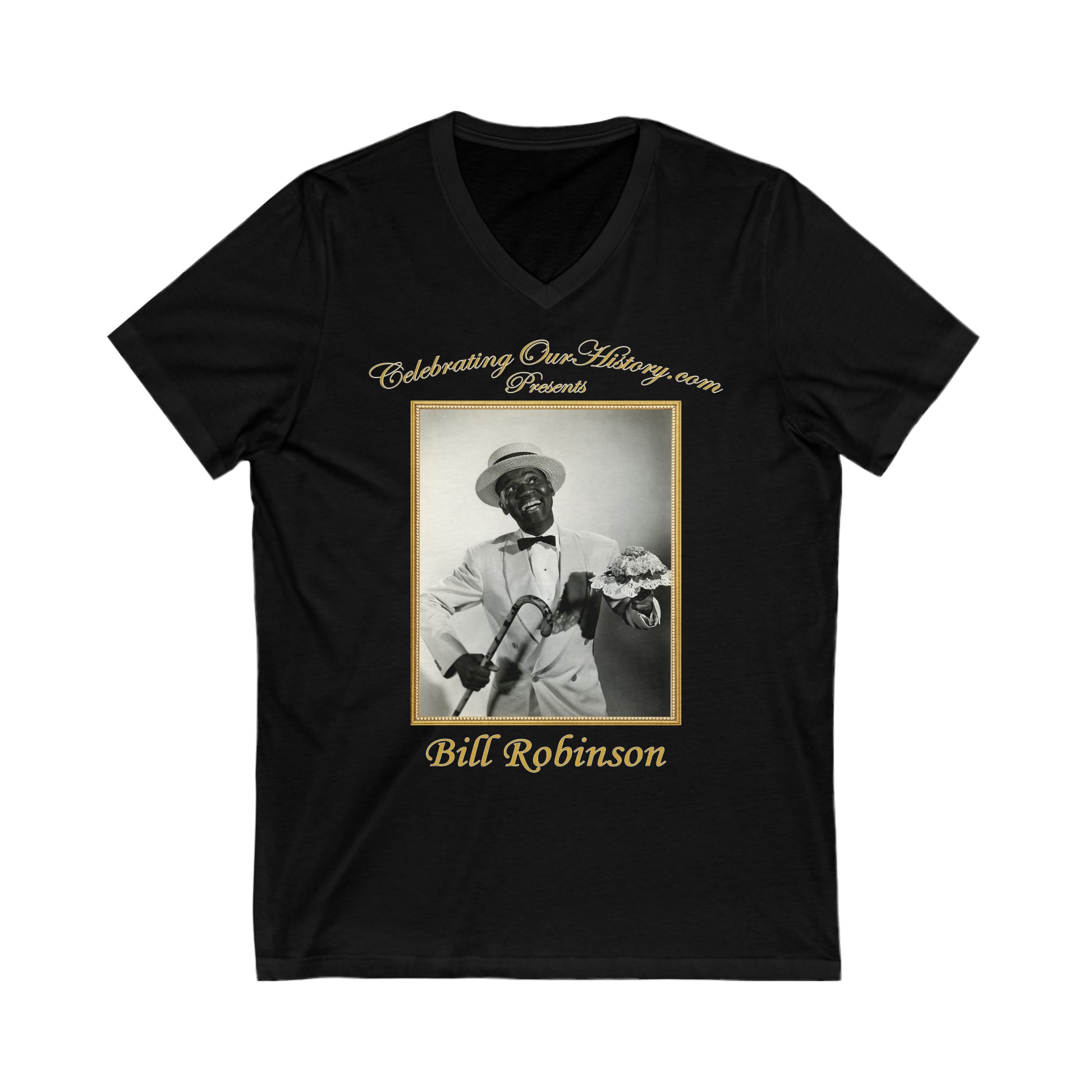 Bill Robinson - Stormy Weather (1943) - Front and Back Printed Concert Style V-Neck T-Shirt