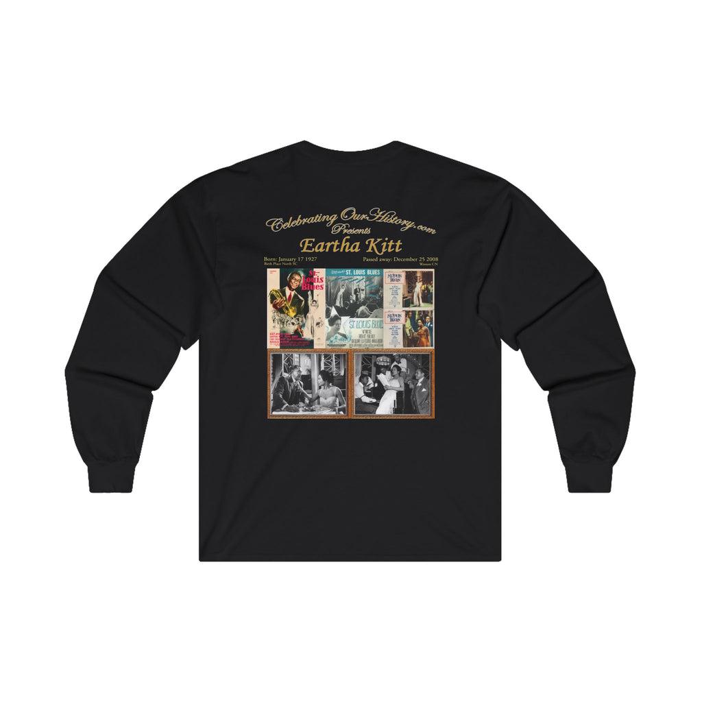 Eartha Kitt - St. Louis Blues (1958) v2 - Front and Back Printed Concert Style Long Sleeve T-Shirt