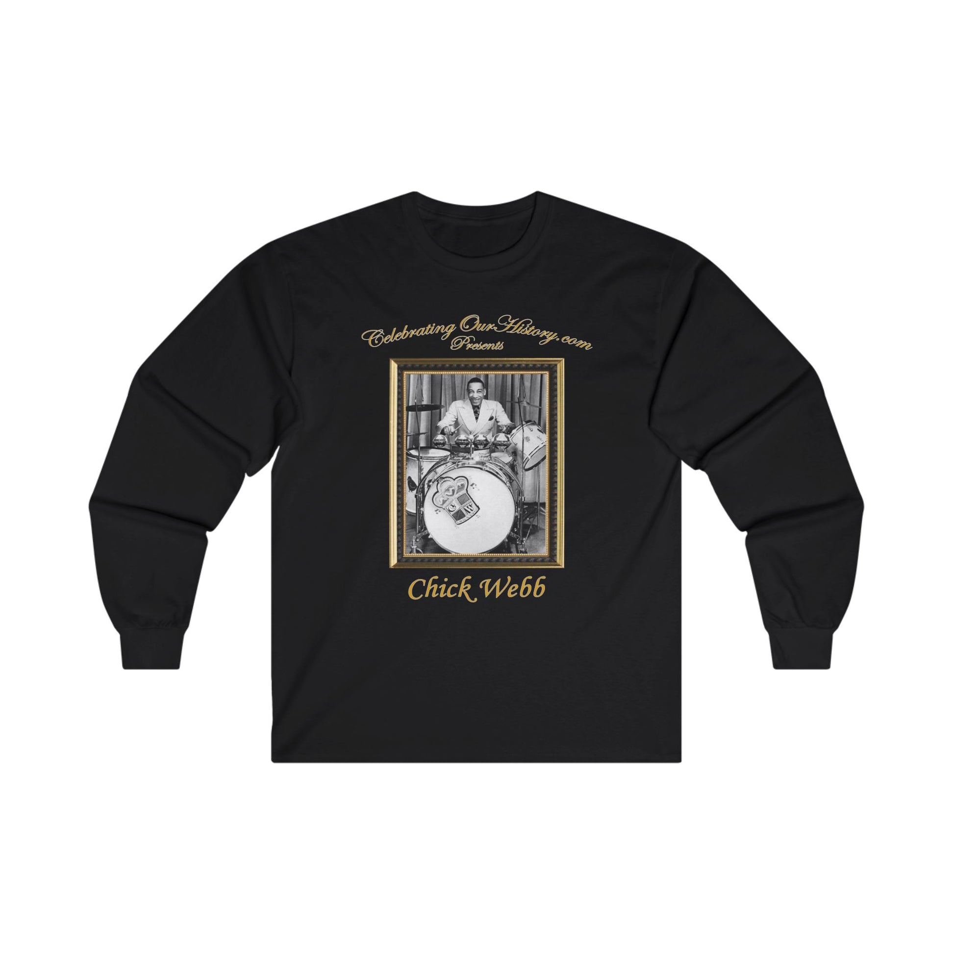 Chick Webb - Celoron Park - Front and Back Printed Concert Style Long Sleeve T-Shirt