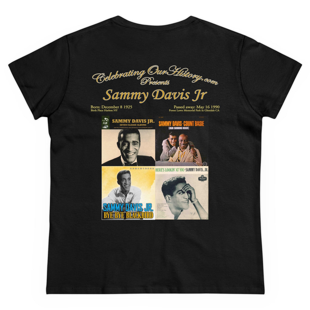 Sammy Davis Jr - Four Albums -  Front and Back Printed Concert Style Women's T-Shirt