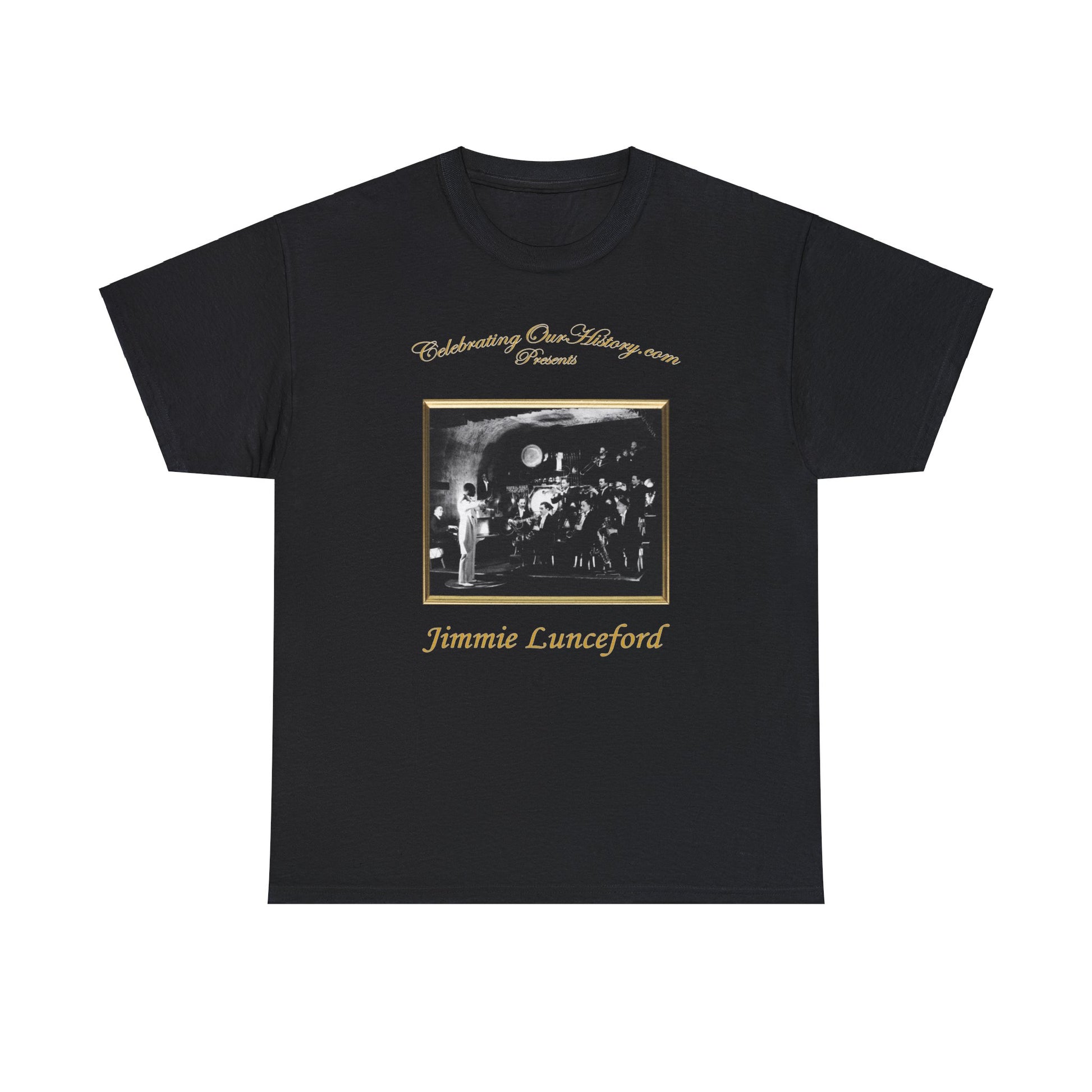 Jimmie Lunceford - Four Records -  Front and Back Printed Concert Style T-Shirt