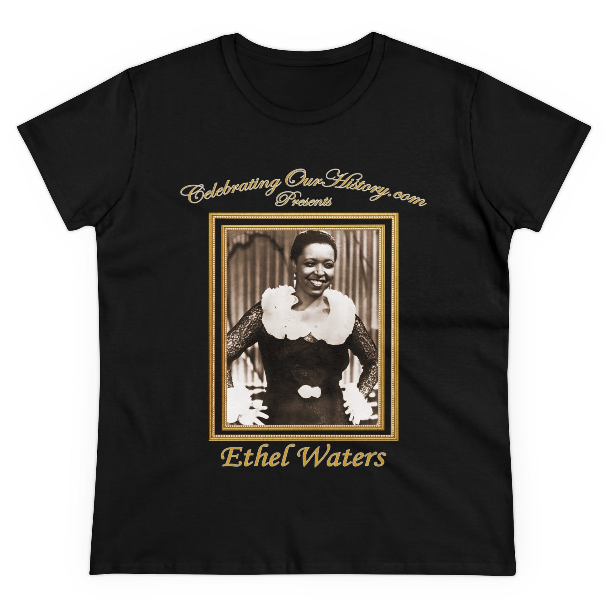 Ethel Waters - Nine Movie Posters -  Front and Back Printed Concert Style Women's T-Shirt