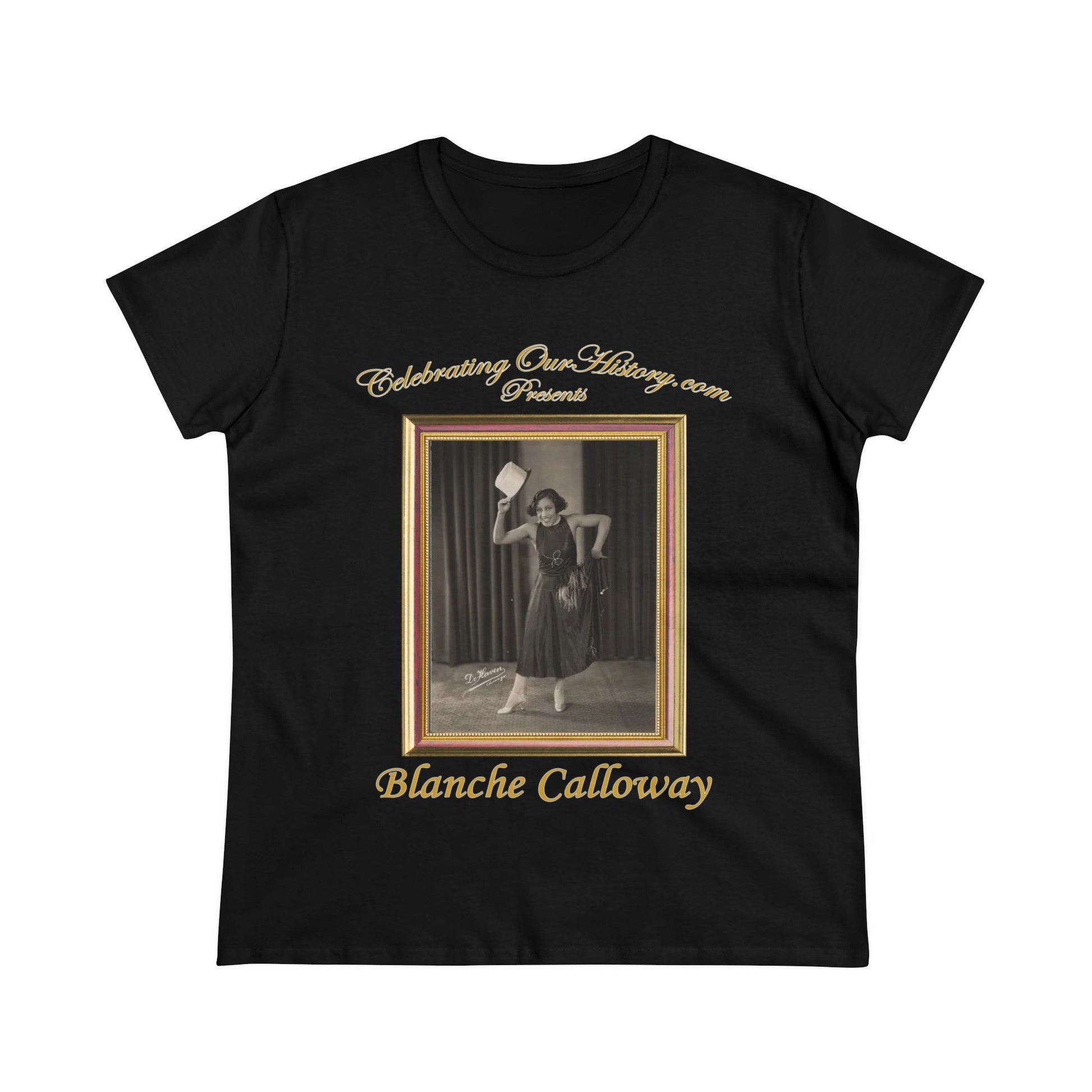 Blanche Calloway - Queen Of Jazz -  Front and Back Printed Concert Style Women's T-Shirt