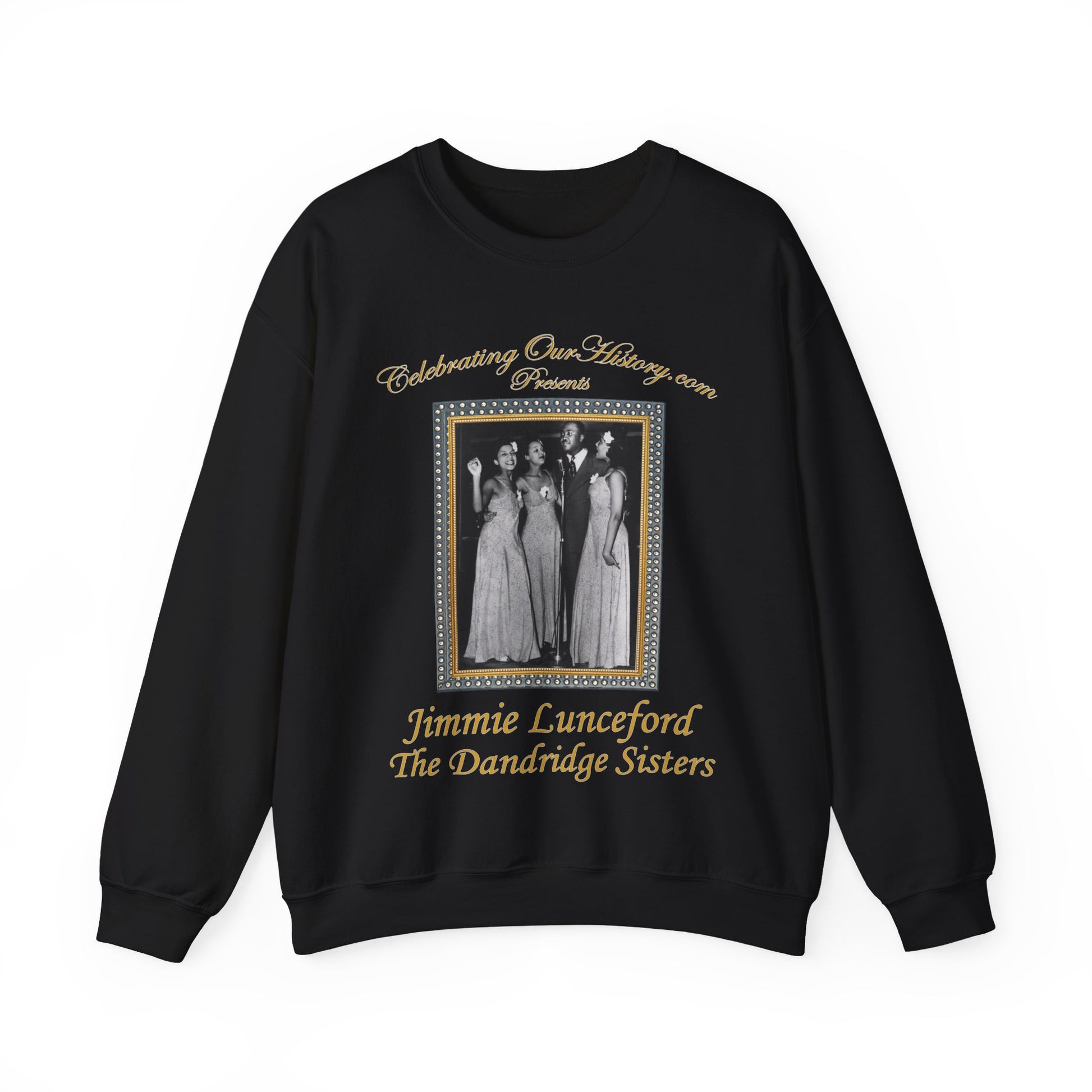 Jimmie Lunceford And The Dandridge Sisters - Four Records -  Front and Back Printed Concert Style Sweatshirt